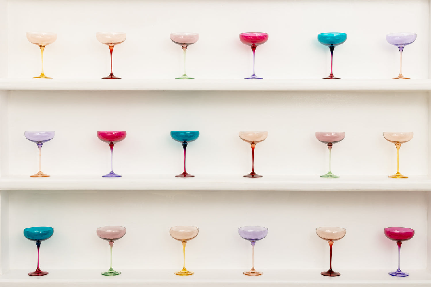 New Arrivals: Colorblock Champagne Coupes