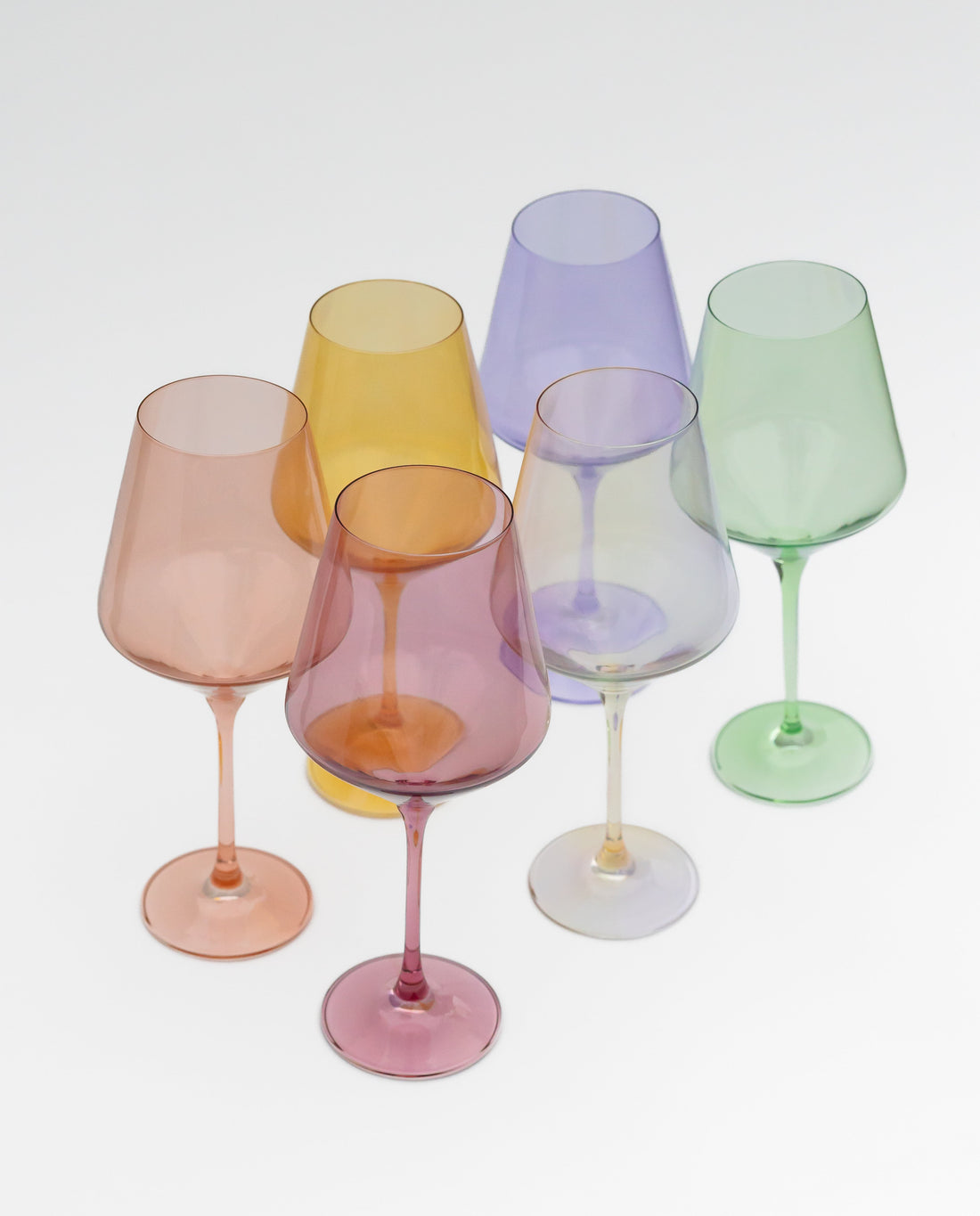 Estelle Colored Wine Stemware - Set of 6 {Blooms Mixed Set}