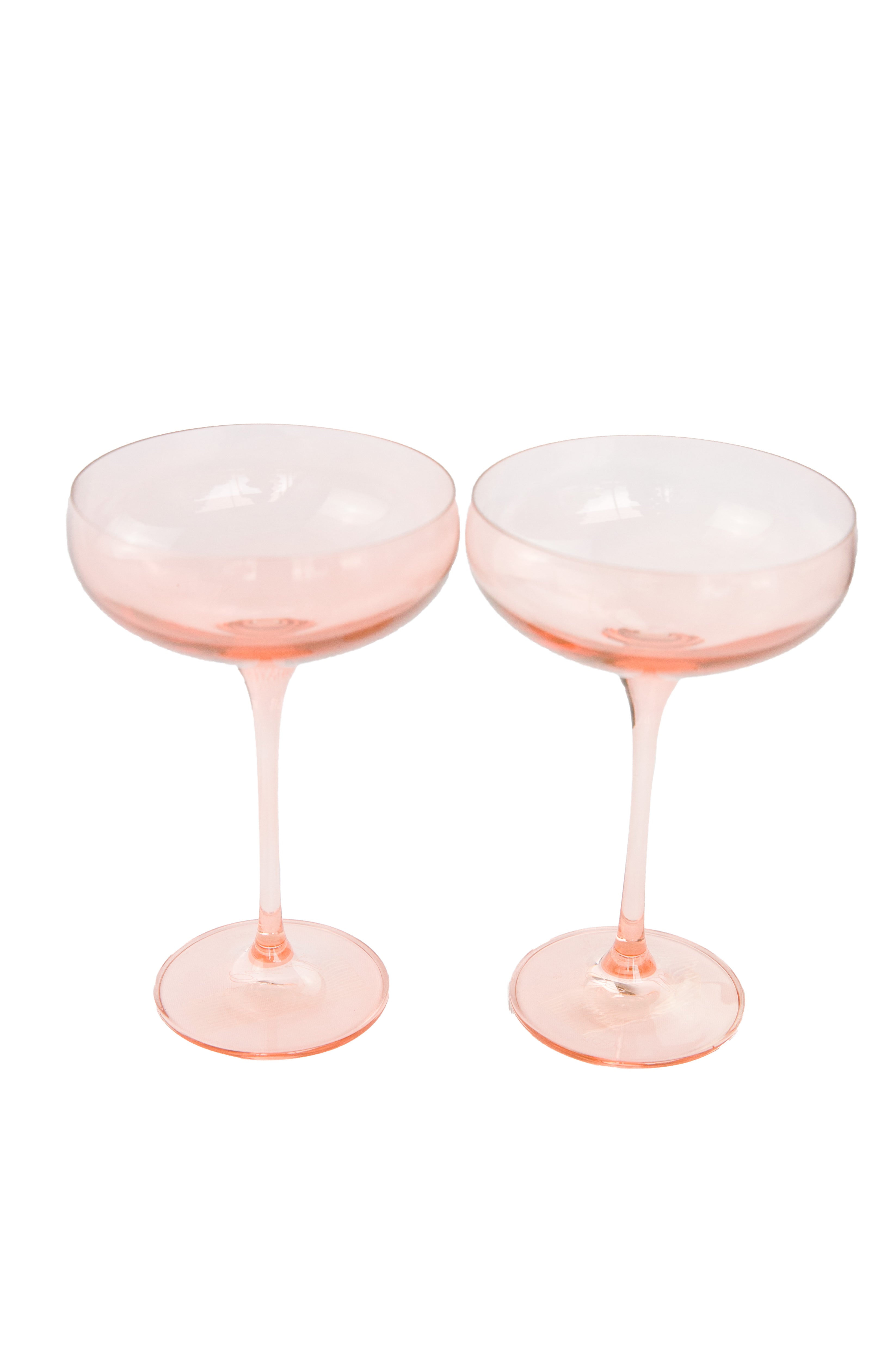 Estelle Colored Champagne Coupe Stemware - Set of 2 {Blush Pink}