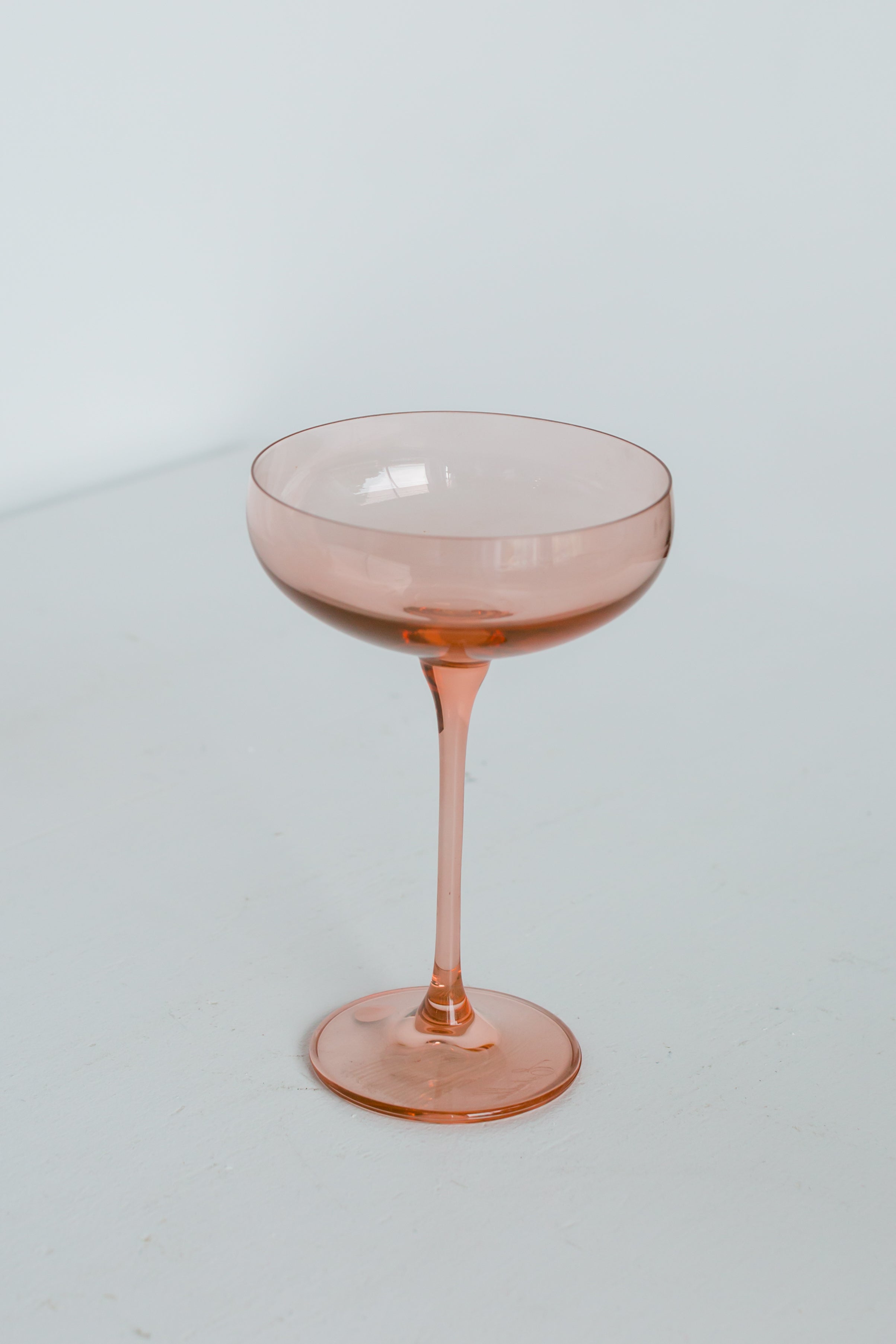 Estelle Colored Champagne Coupe Stemware - Set of 2 {Blush Pink}