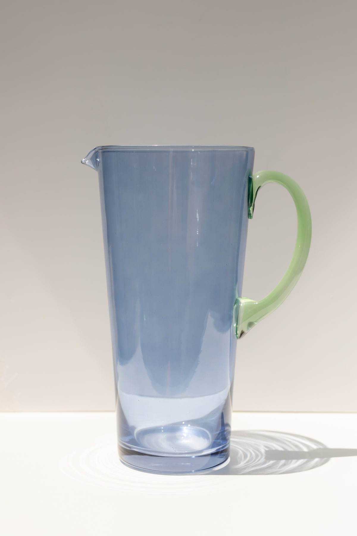 Estelle Colored Drink Pitcher - {Cobalt Blue + Mint Green}