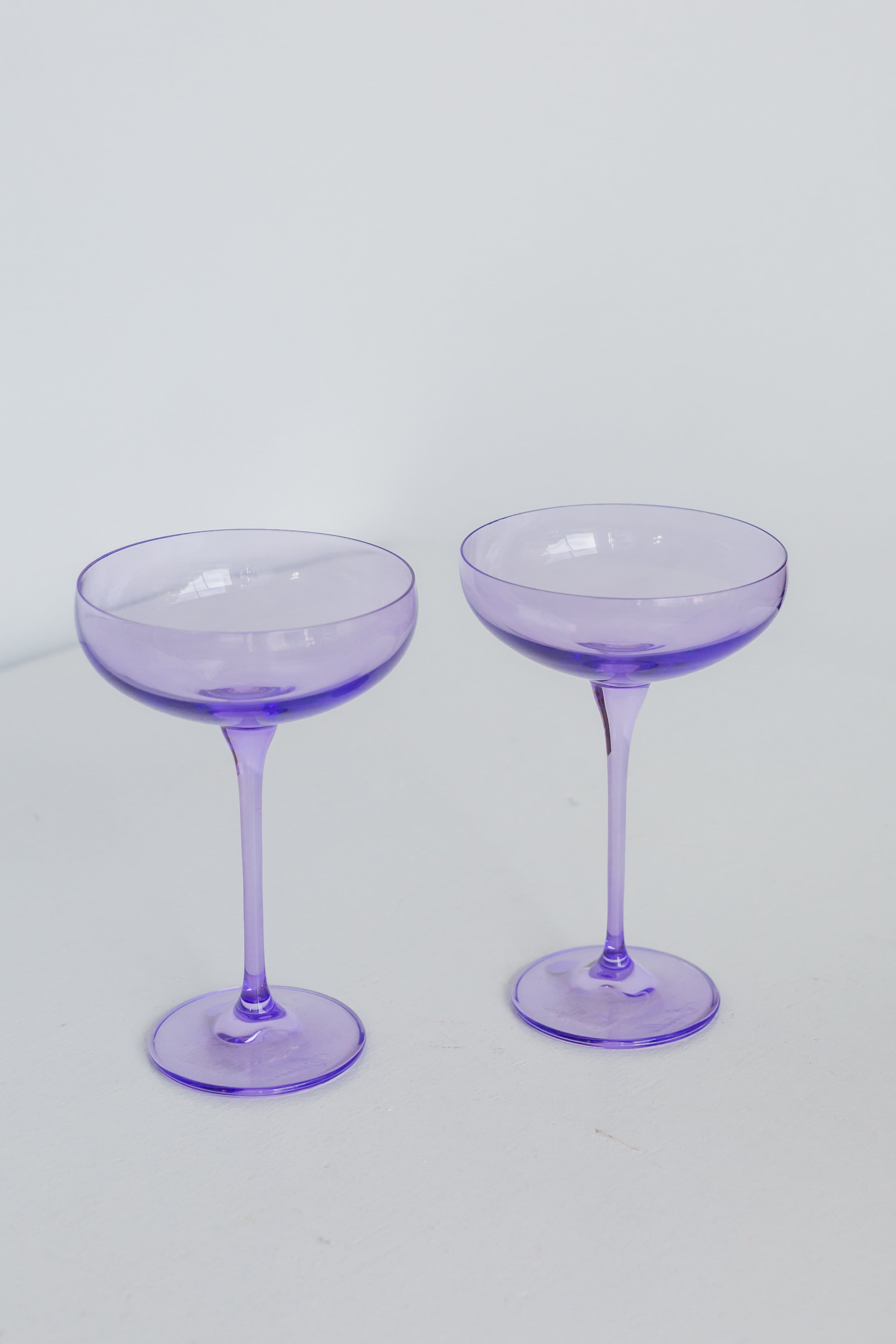 Estelle Colored Champagne Coupe Stemware - Set of 2 {Lavender}