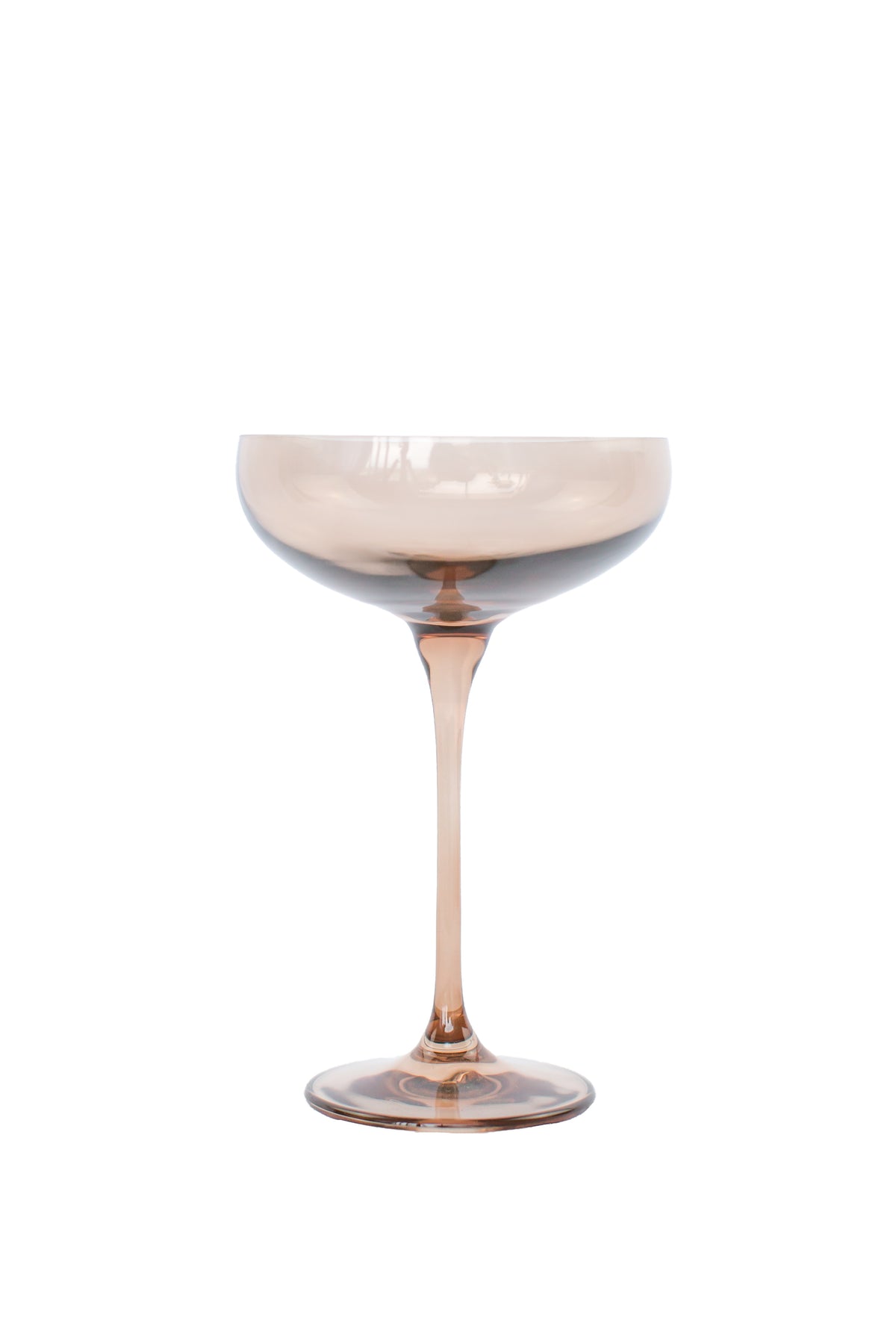 Estelle Colored Champagne Coupe Stemware - Set of 6 {Mocha Mousse (Our Amber Smoke)}