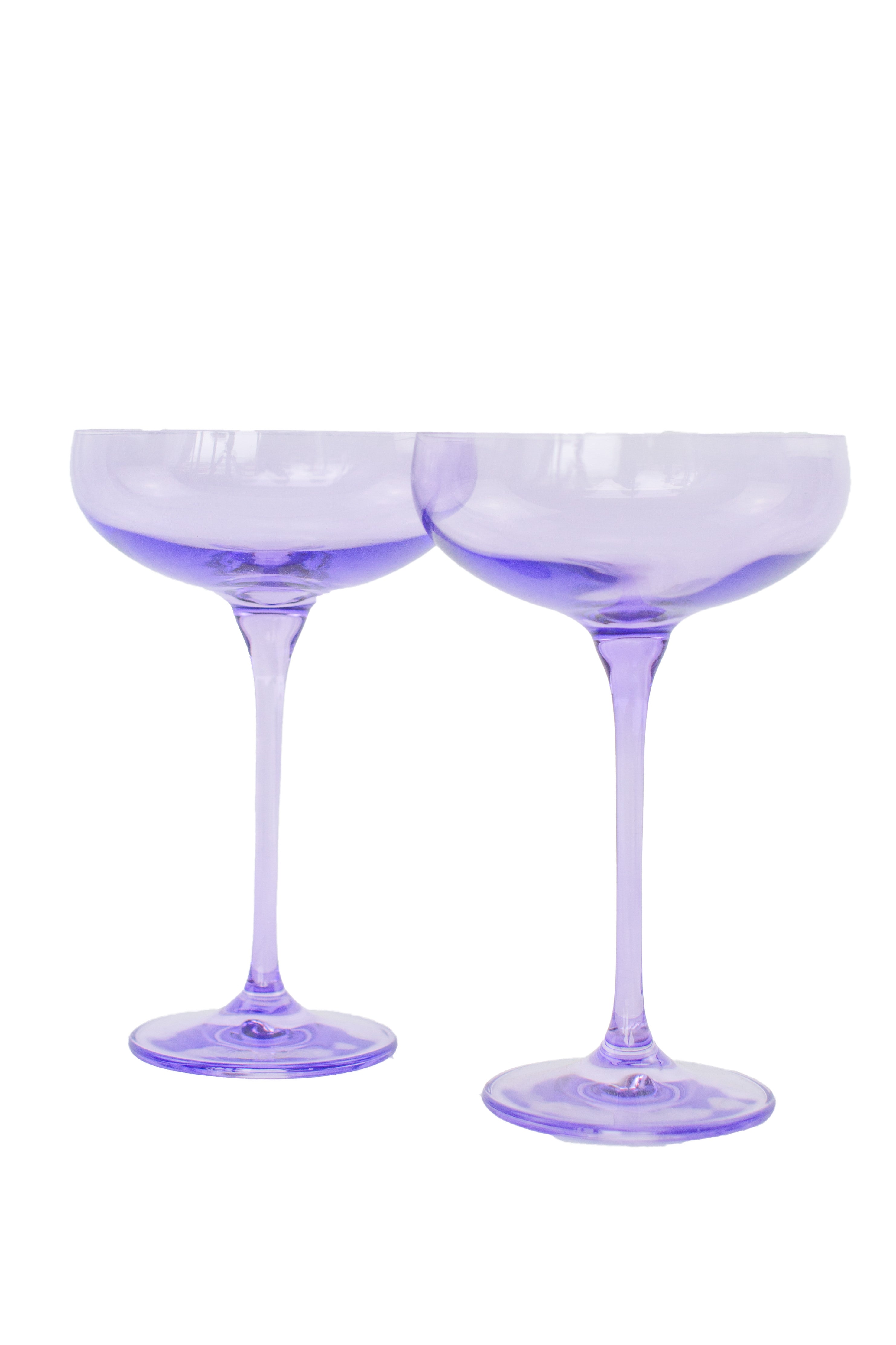 Estelle Colored Champagne Coupe Stemware - Set of 2 {Lavender}