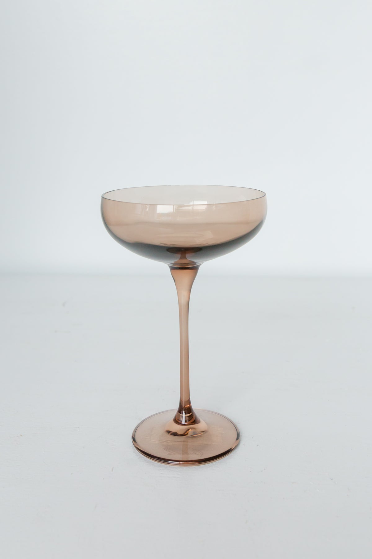 Estelle Colored Champagne Coupe Stemware - Set of 6 {Mocha Mousse (Our Amber Smoke)}