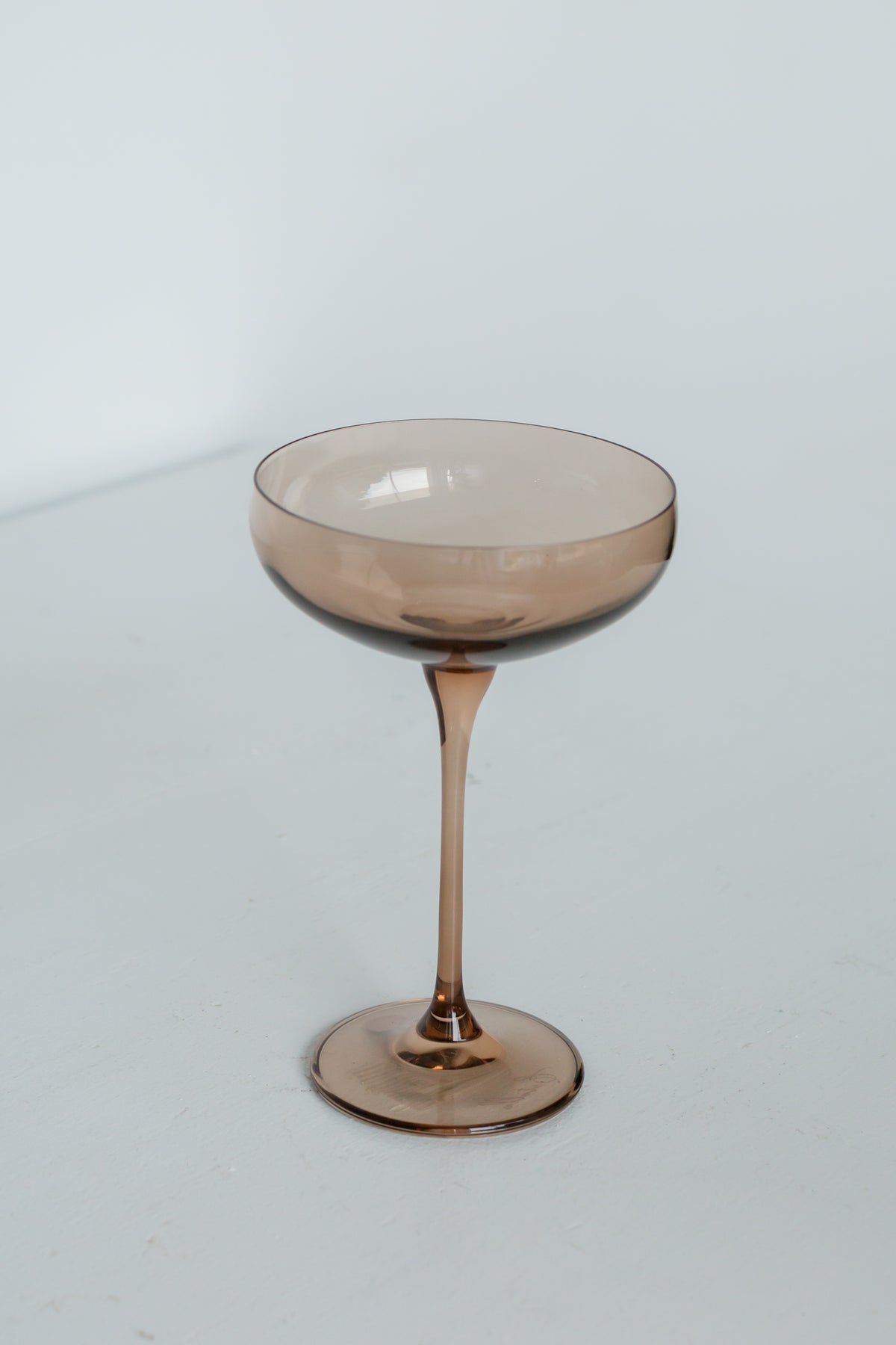 Estelle Colored Champagne Coupe Stemware - Set of 6 {Mocha Mousse (Our Amber Smoke)}