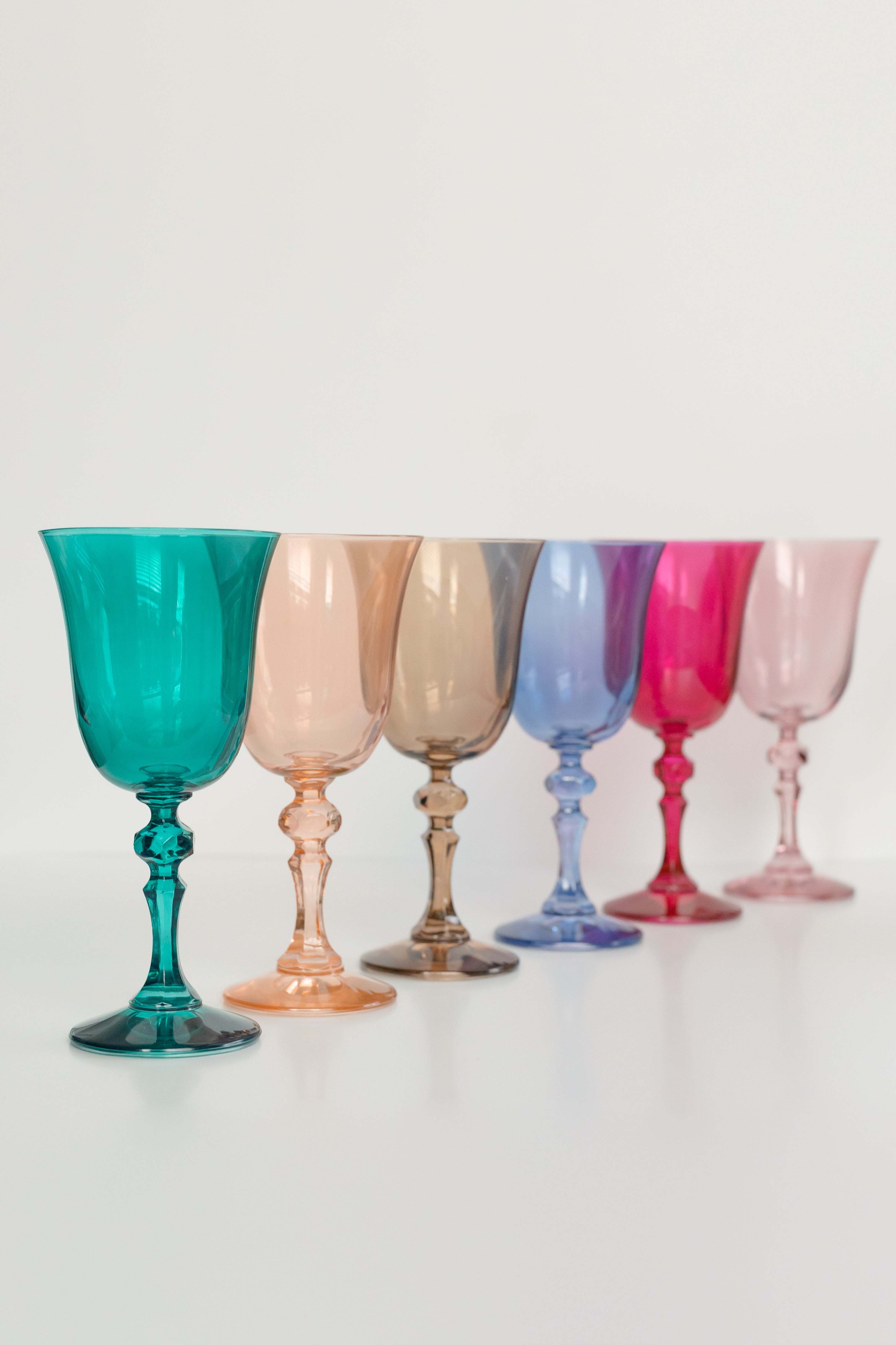 Estelle Colored Regal Goblet - Set of 6 {Pastel Mixed Set}