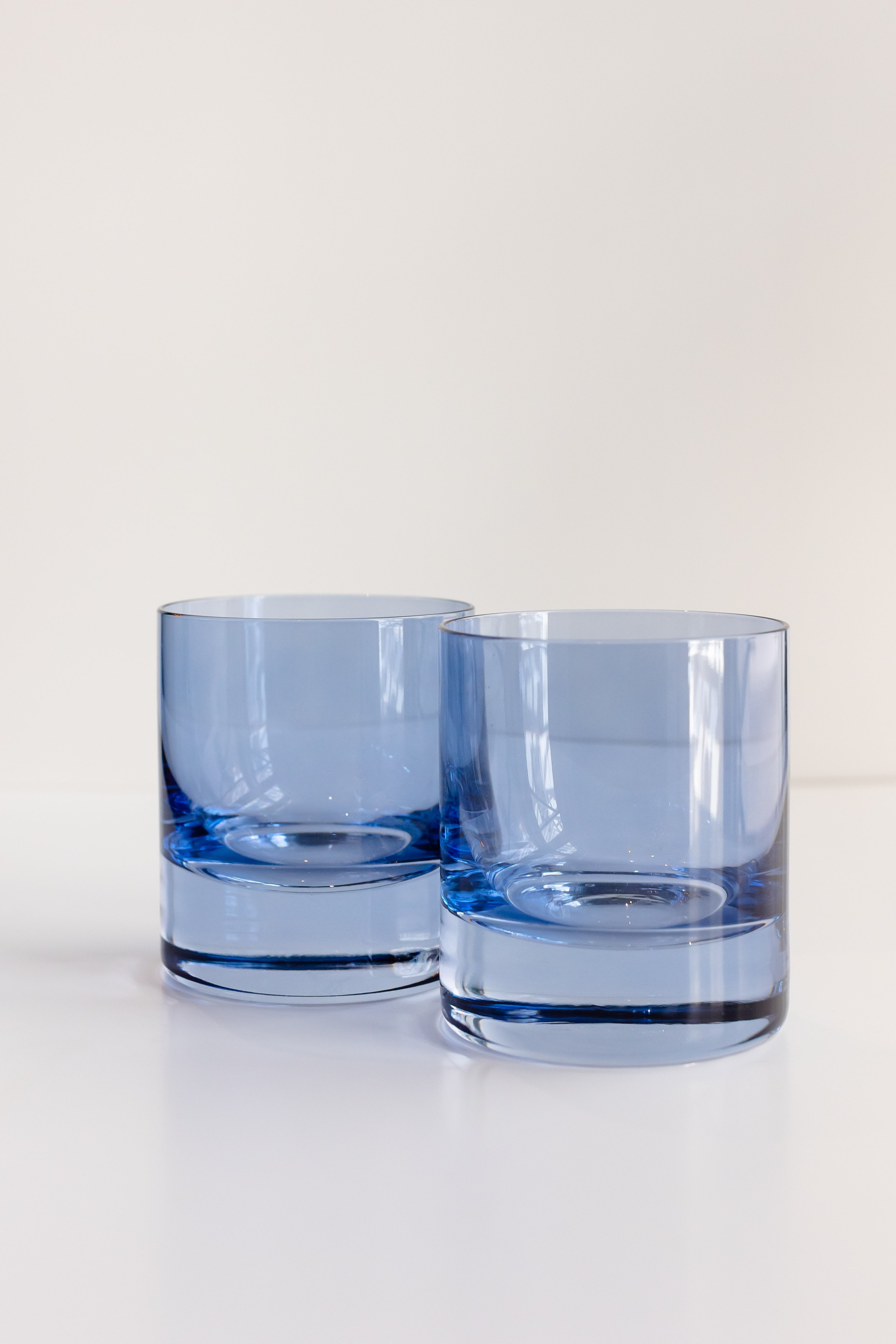 Estelle Colored Rocks Glass - Set of 2 {Cobalt Blue}