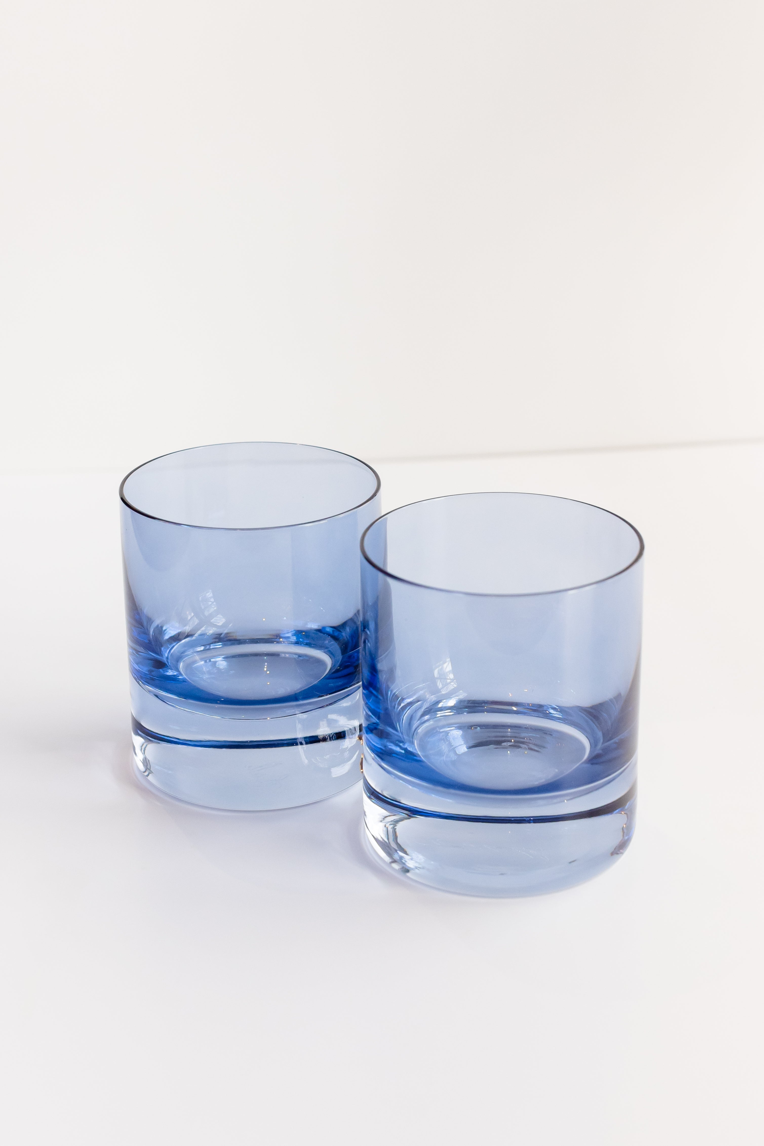 Estelle Colored Rocks Glass -  Set of 2 {Cobalt Blue}