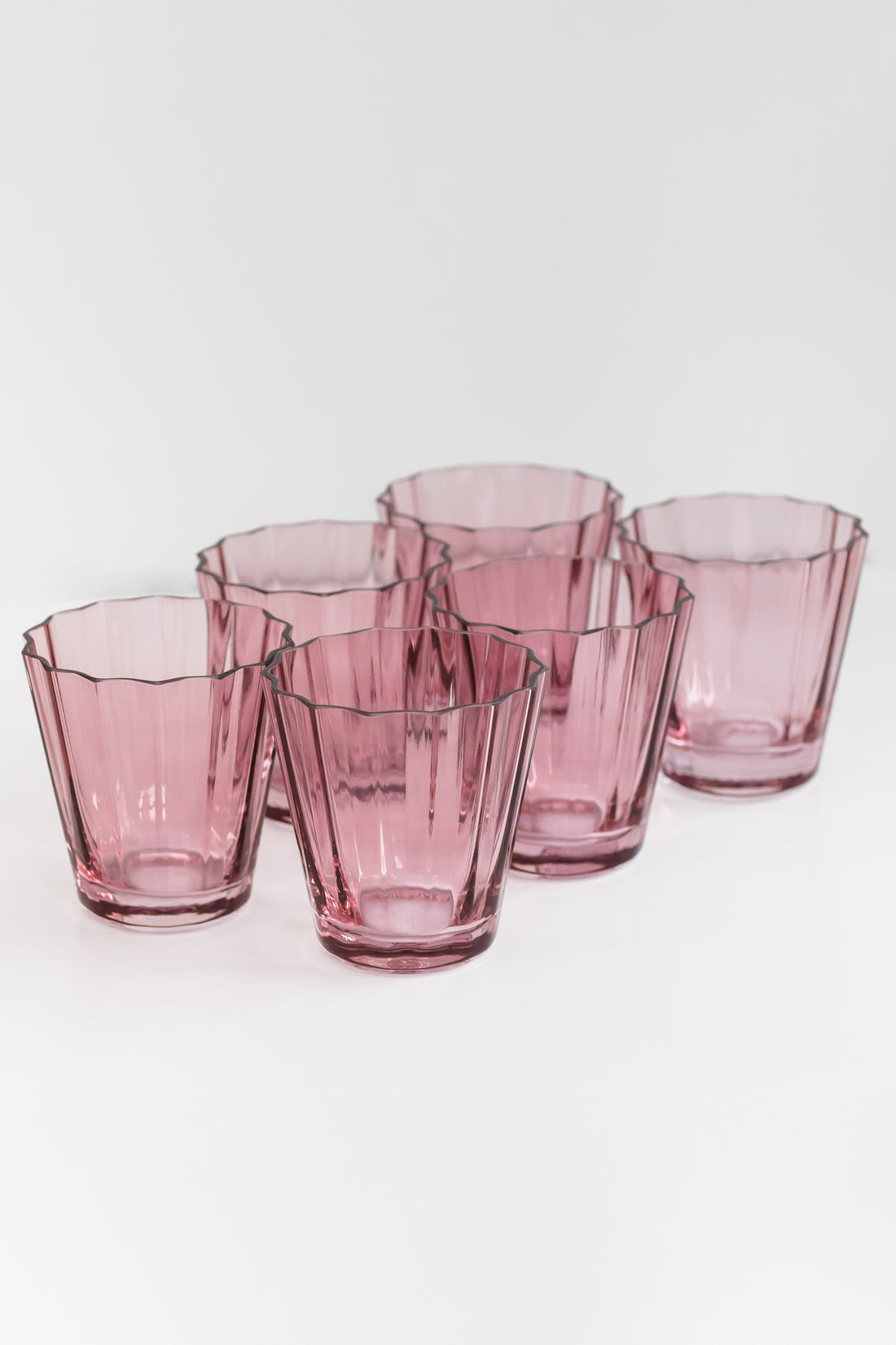 Estelle Colored Sunday Low Balls - Set of 6 {Rose}