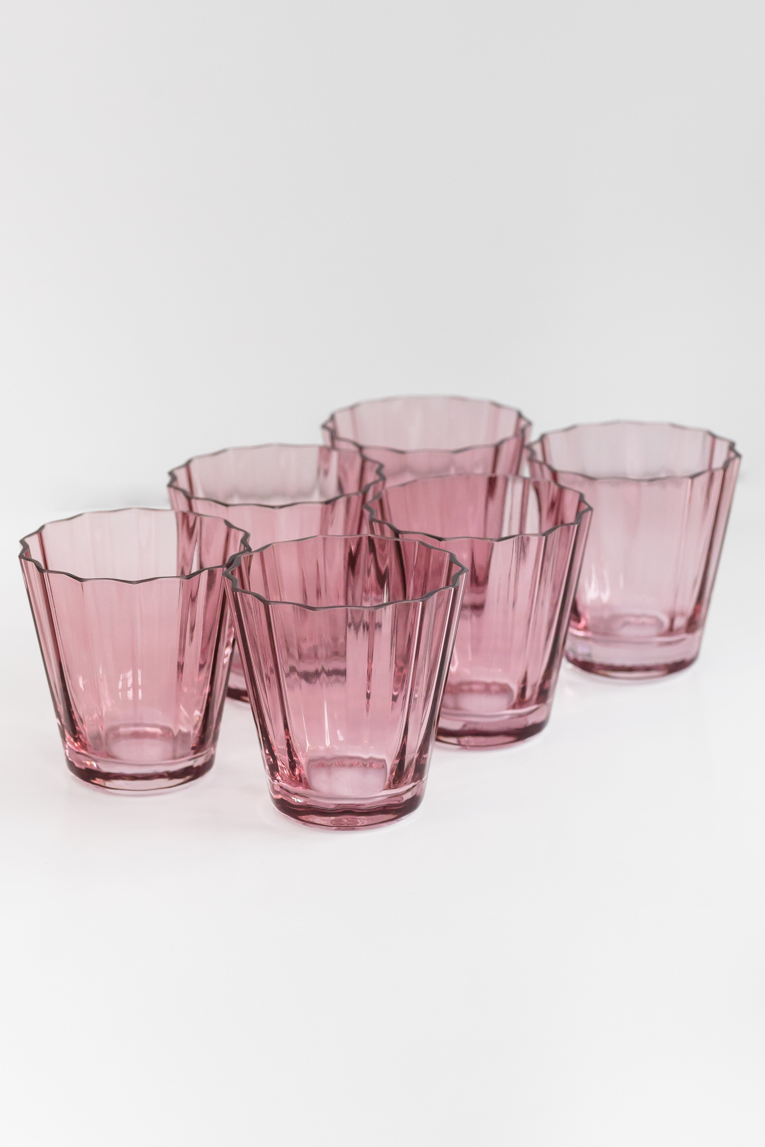 Estelle Colored Sunday Low Balls - Set of 6 {Rose}