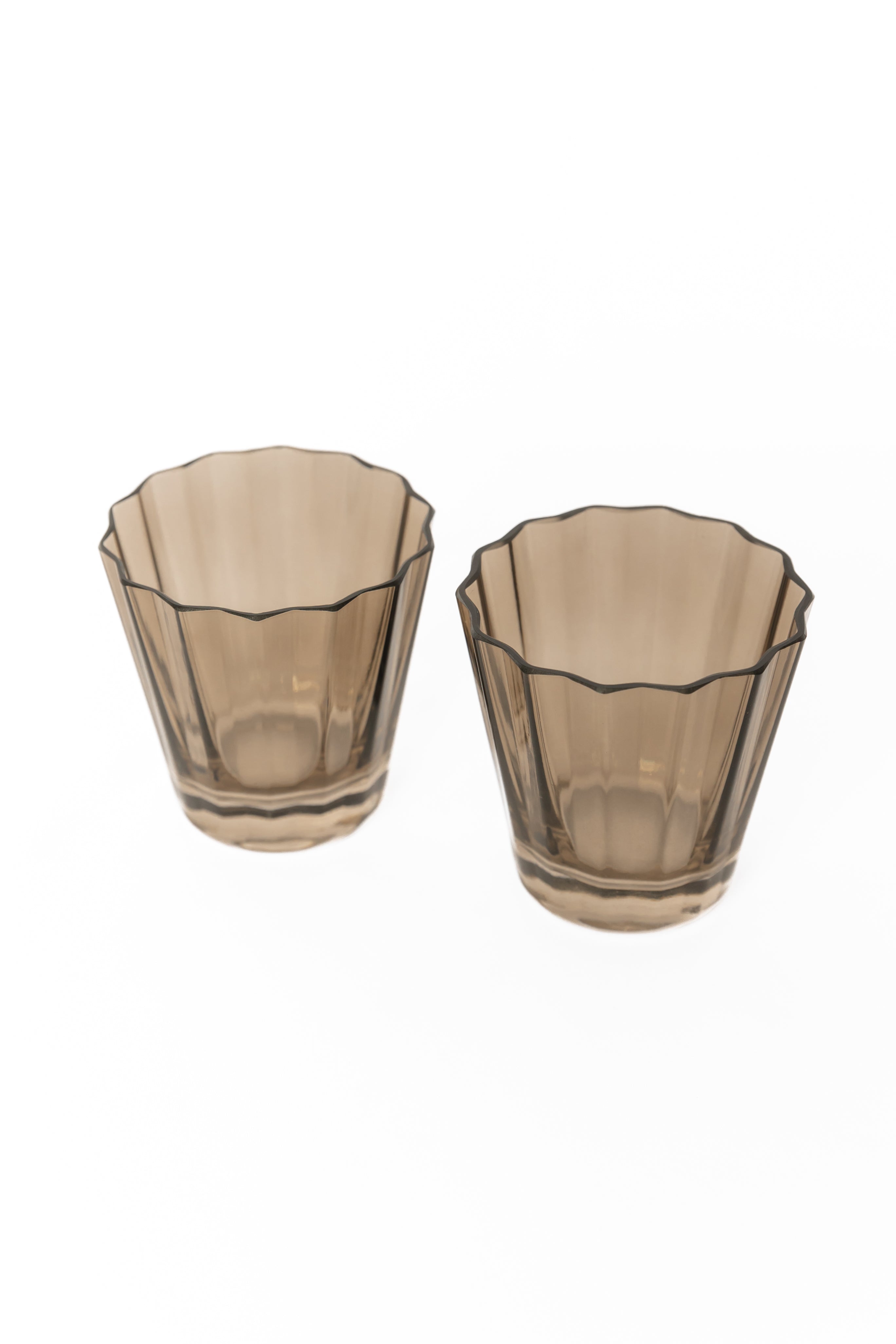 Estelle Colored Sunday Low Balls - Set of 2 {Mocha Mousse (Our Amber Smoke)}