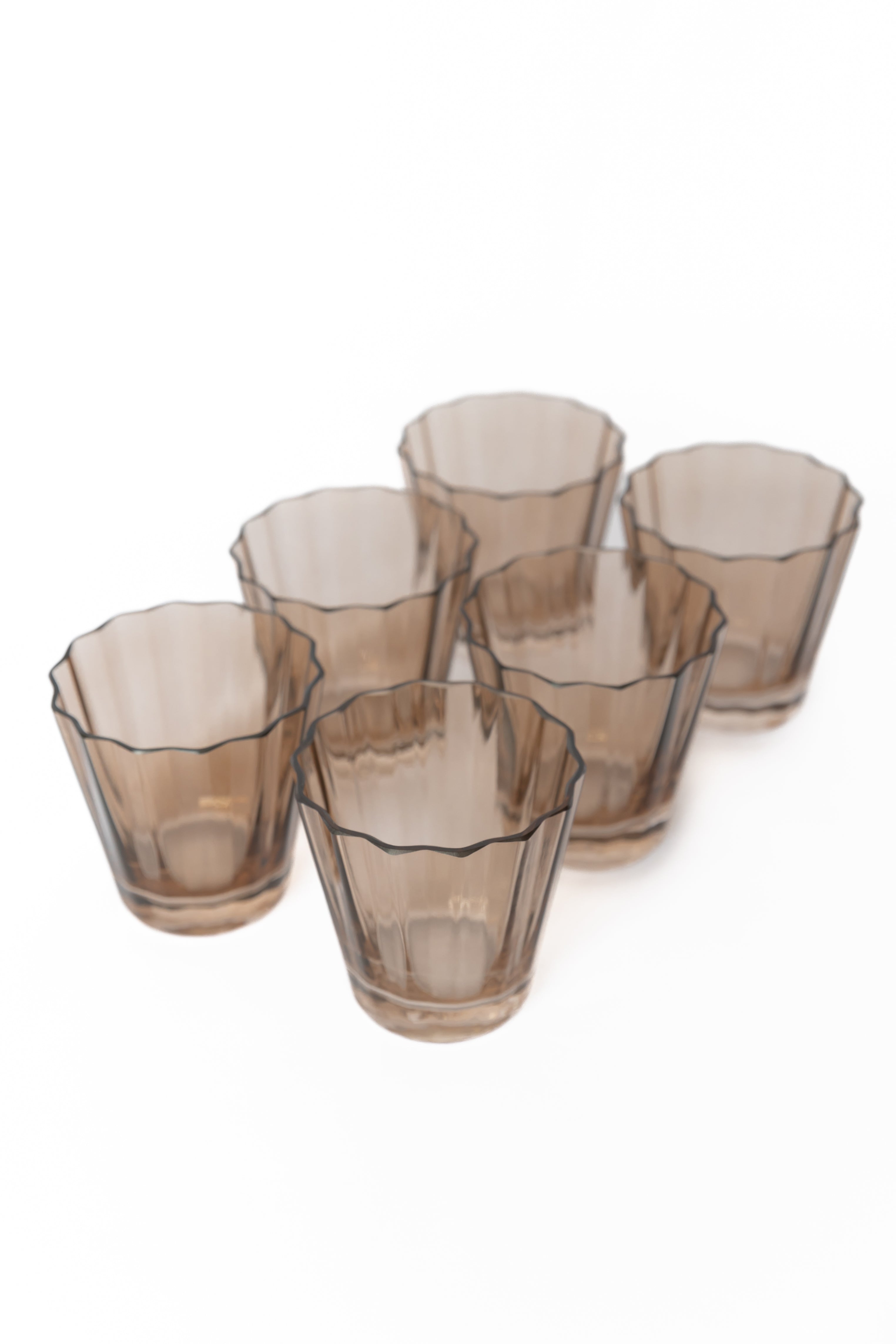 Estelle Colored Sunday Low Balls - Set of 6 {Mocha Mousse (Our Amber Smoke)}
