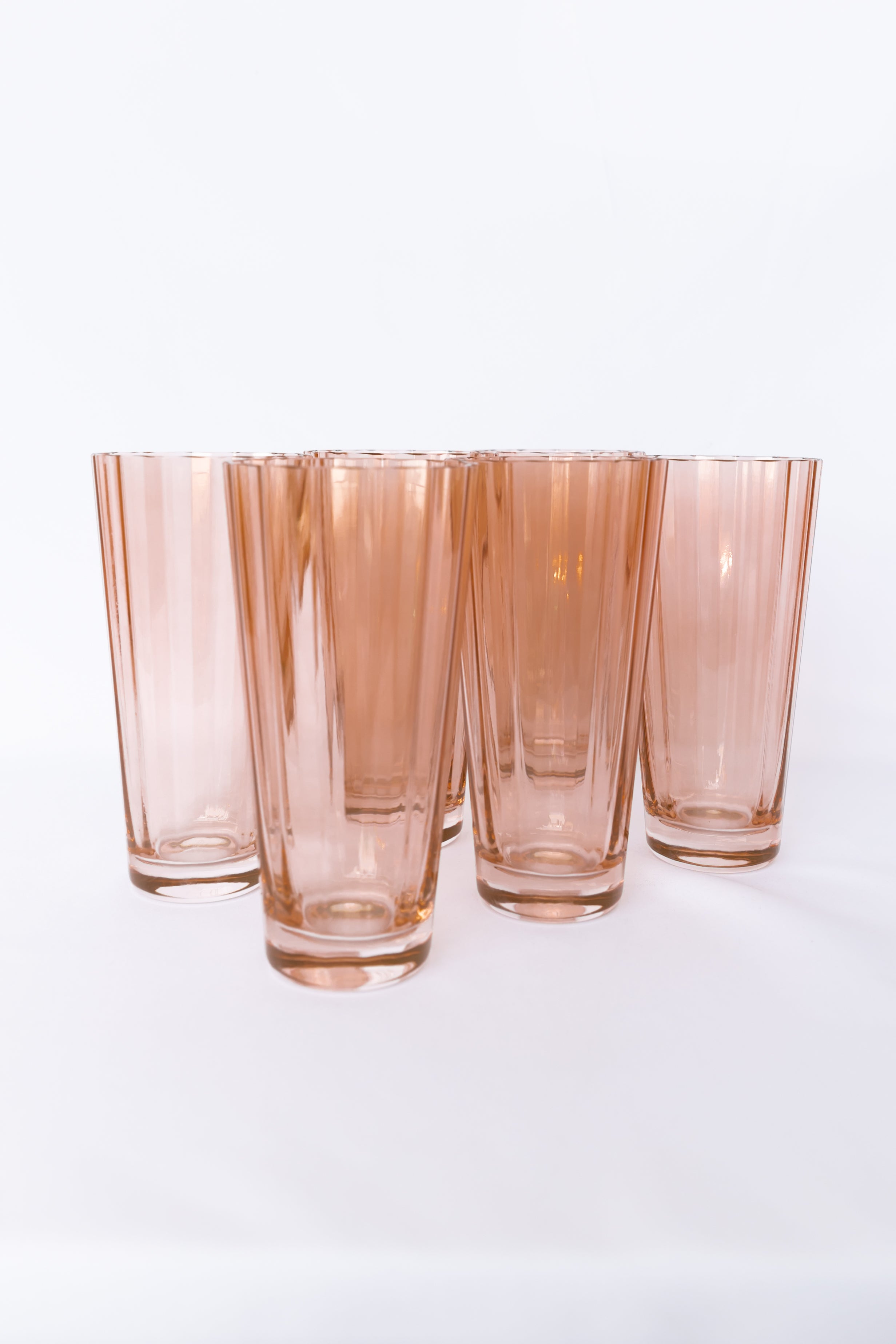 Estelle Colored Sunday High Balls - Set of 6 {Blush Pink}