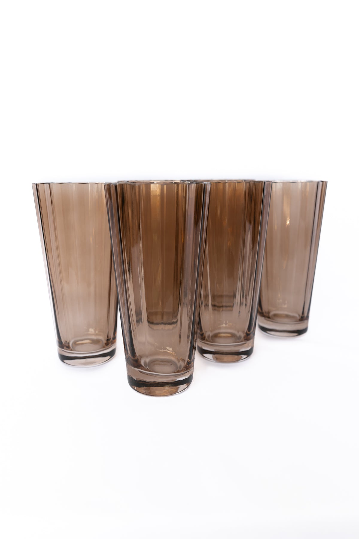 Estelle Colored Sunday High Balls - Set of 6 {Mocha Mousse (Our Amber Smoke)}