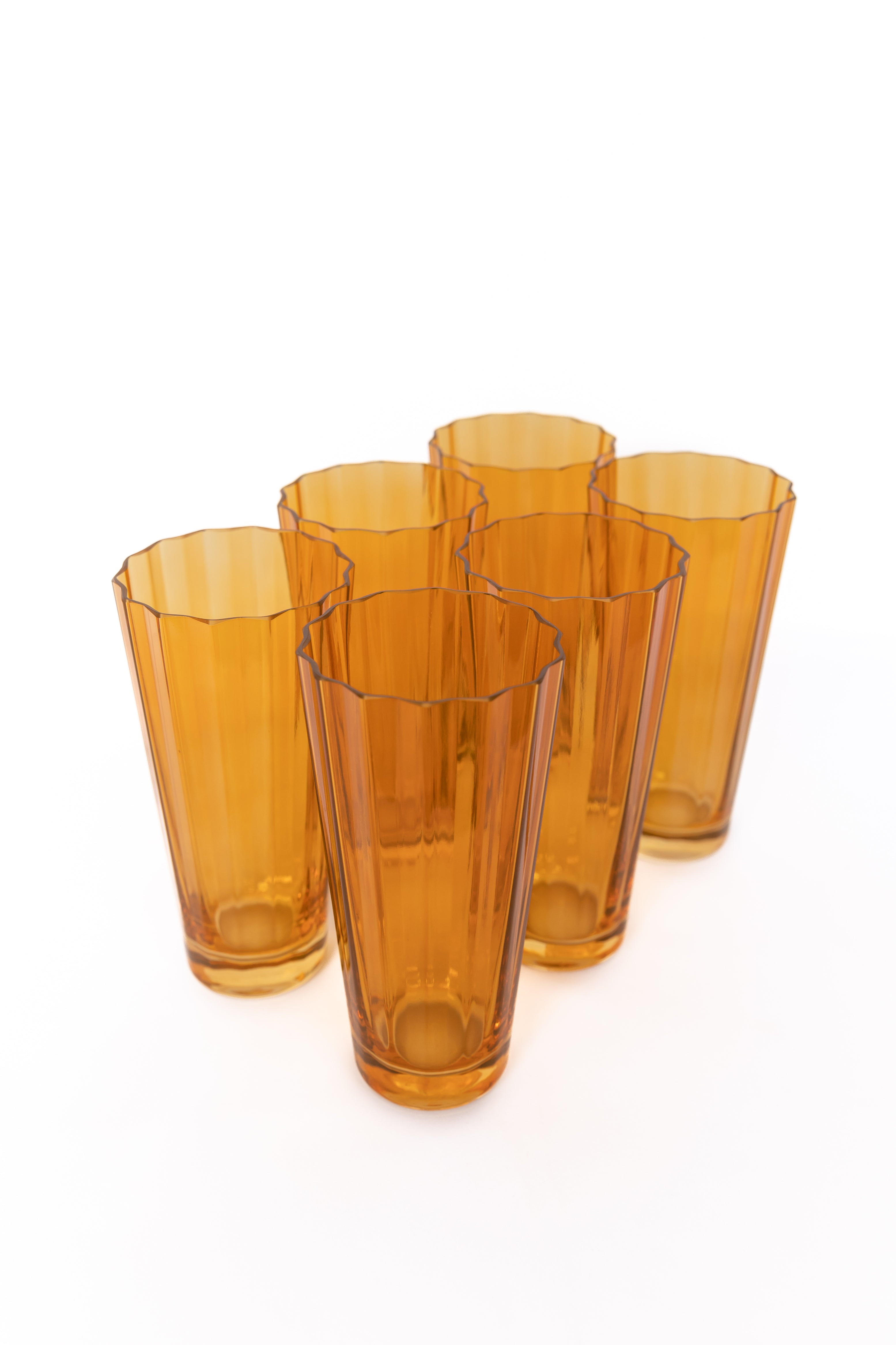 Estelle Colored Sunday High Balls - Set of 6 {Butterscotch}