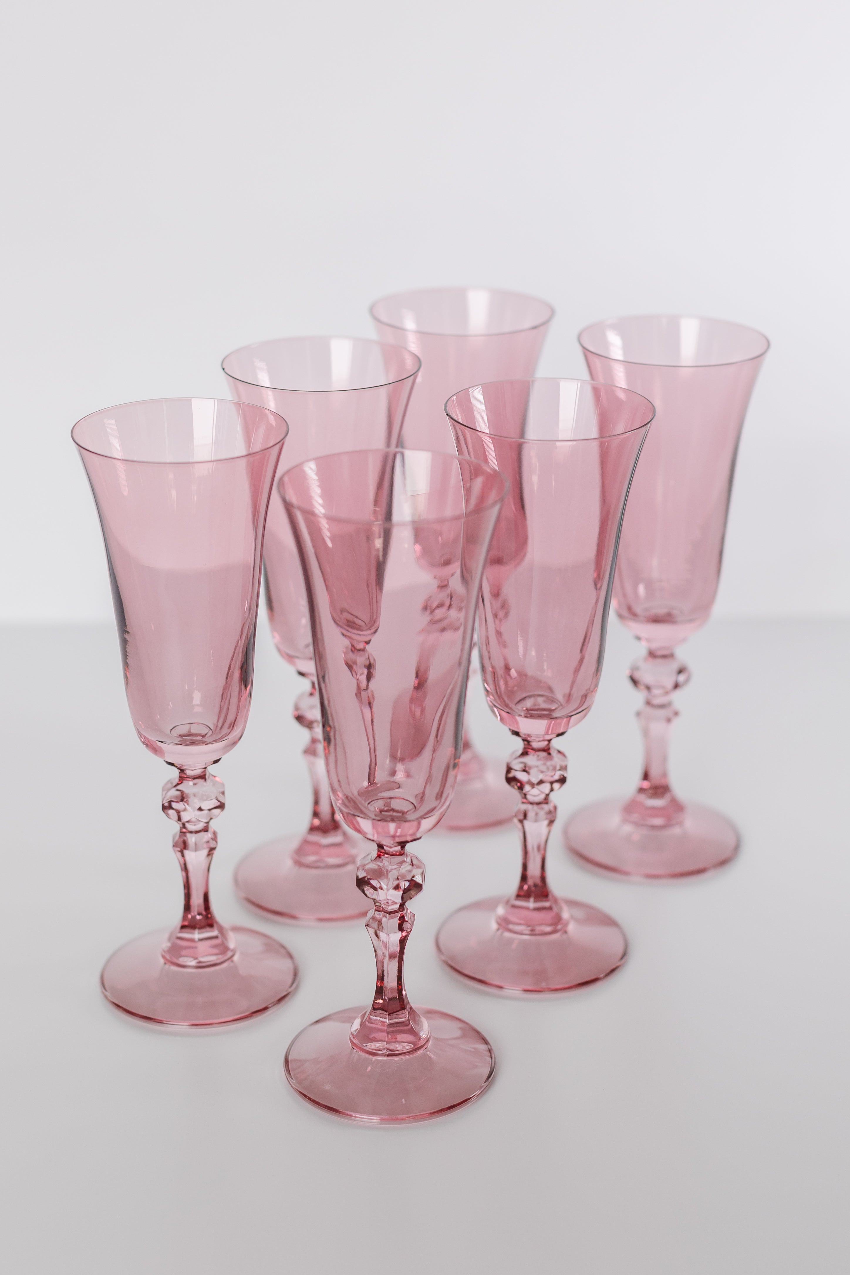 Estelle Colored Regal Flute - Set of 6 {Rose}