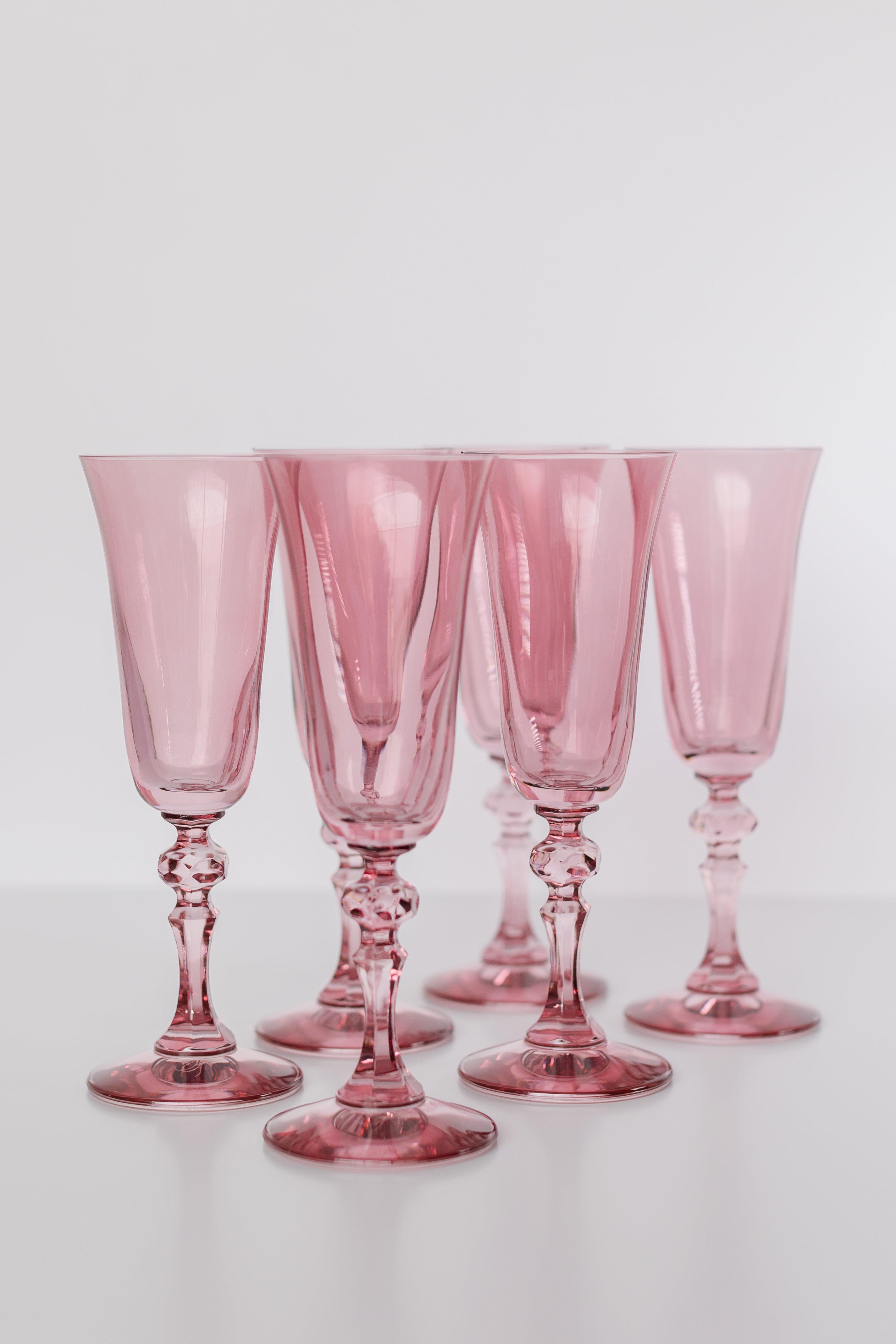 Estelle Colored Regal Flute - Set of 6 {Rose}