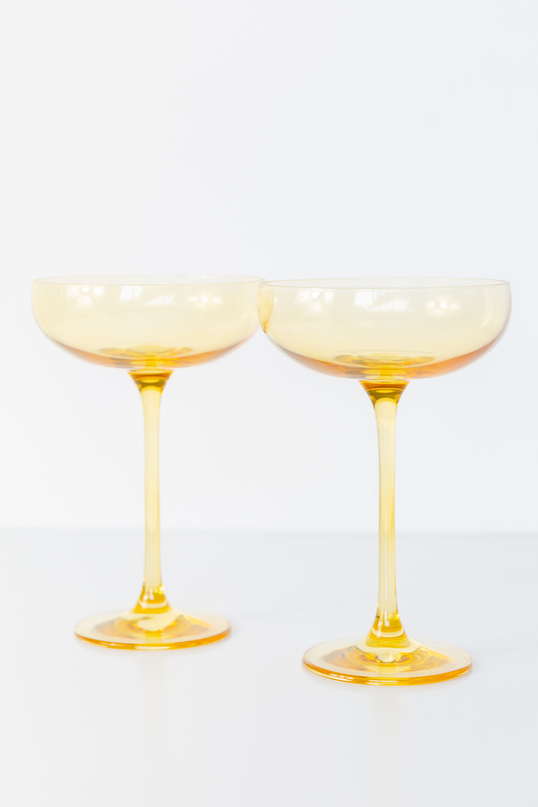 Estelle Colored Champagne Coupe Stemware - Set of 2 {Yellow}