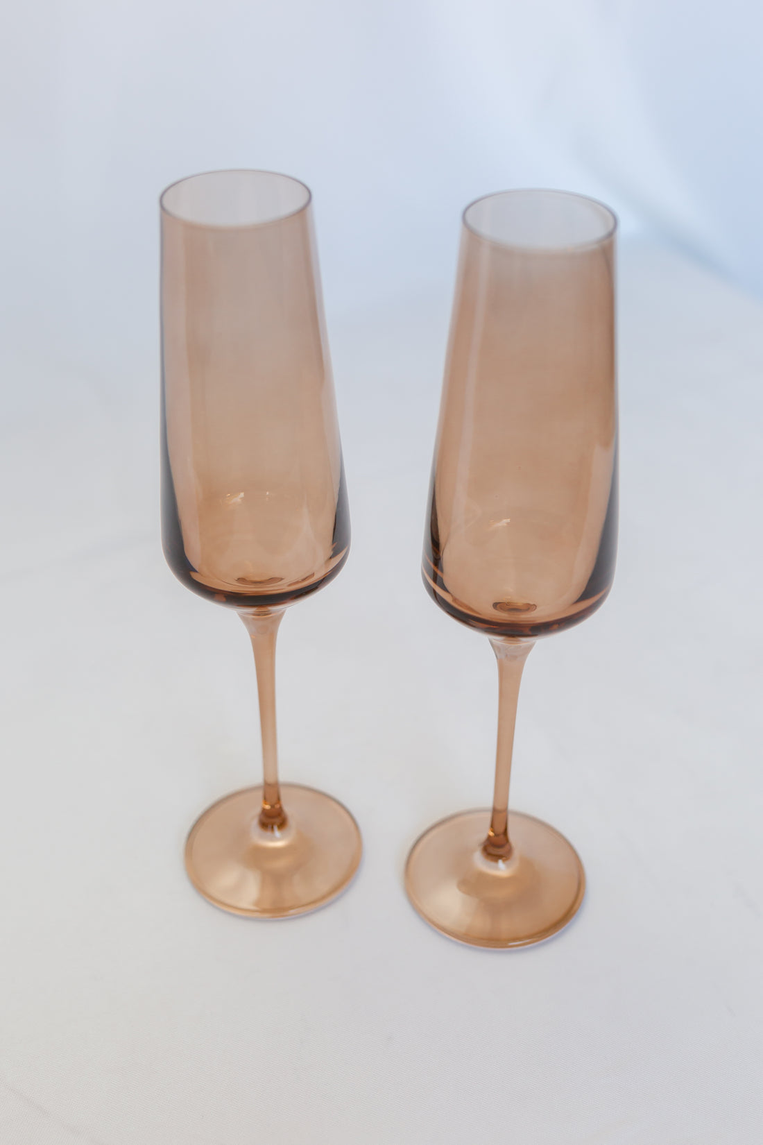 Estelle Colored Champagne Flute - Set of 2 {Mocha Mousse (Our Amber Smoke)}