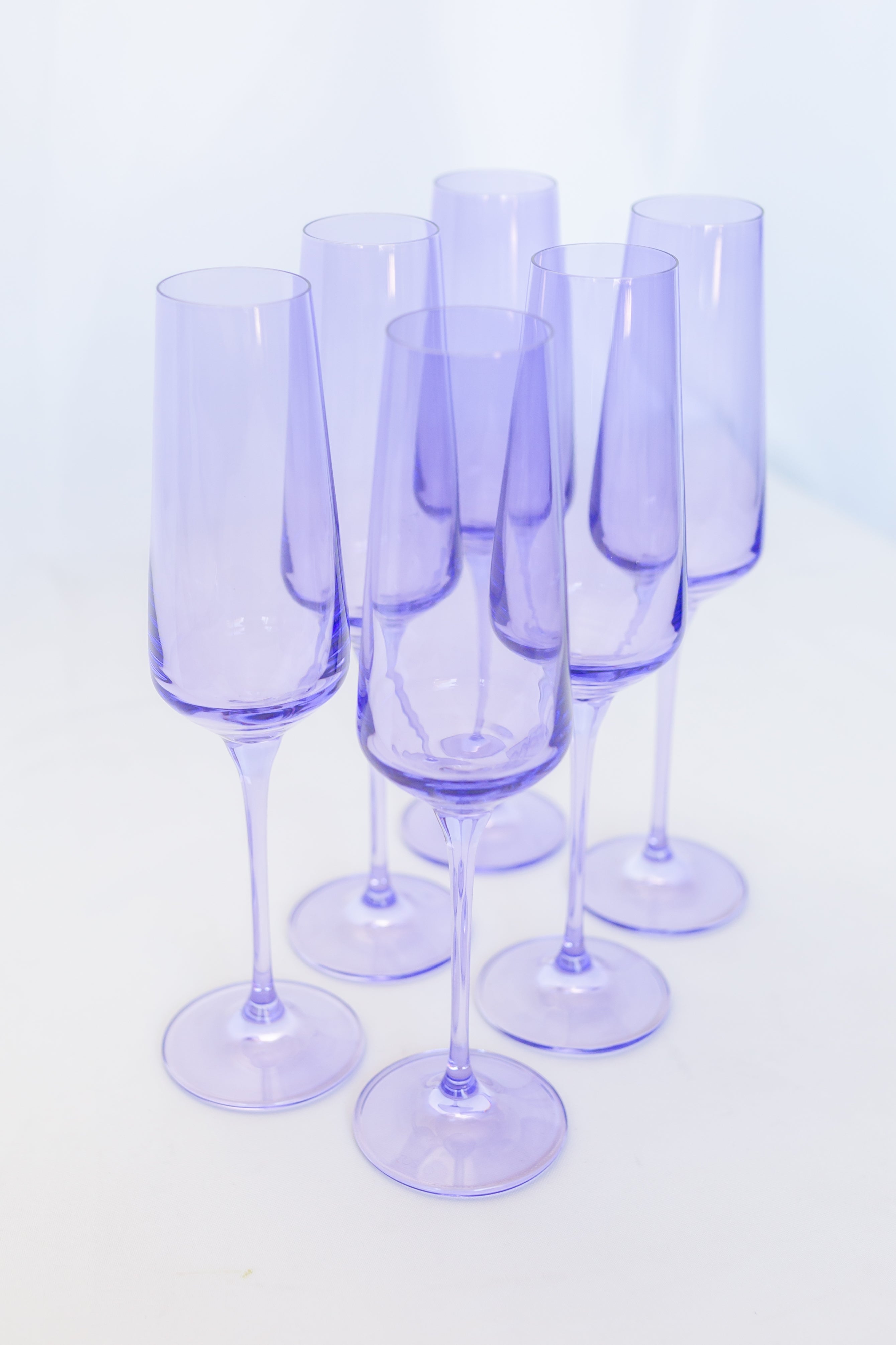 Estelle Colored Champagne Flute - Set of 6 {Lavender}