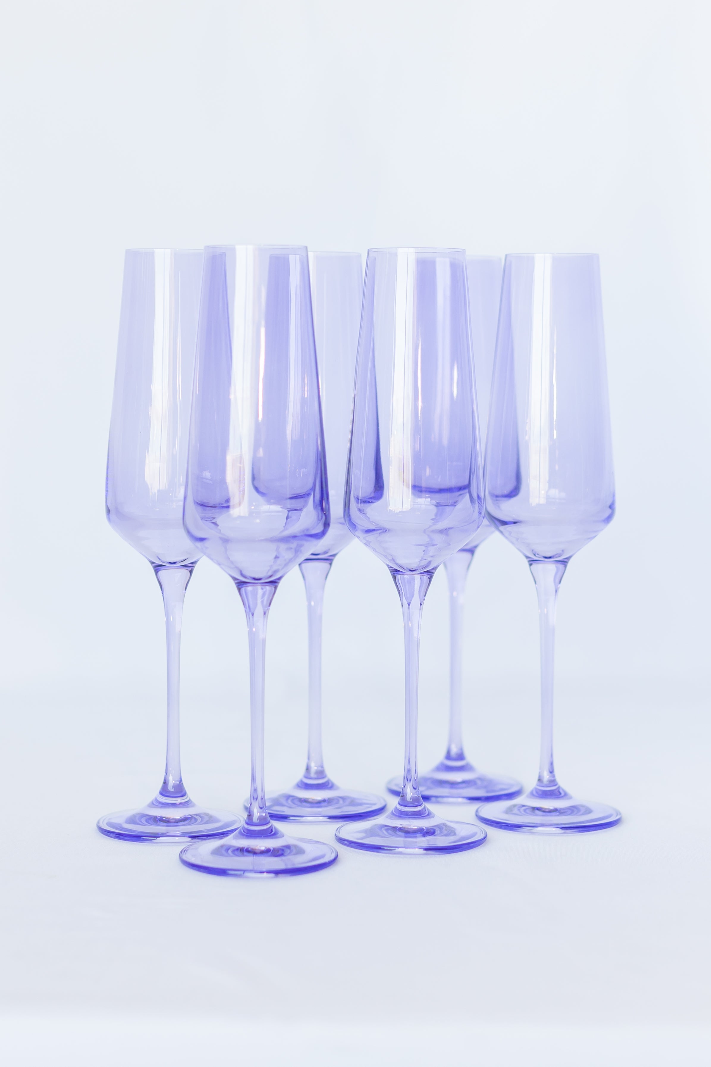 Estelle Colored Champagne Flute - Set of 6 {Lavender}