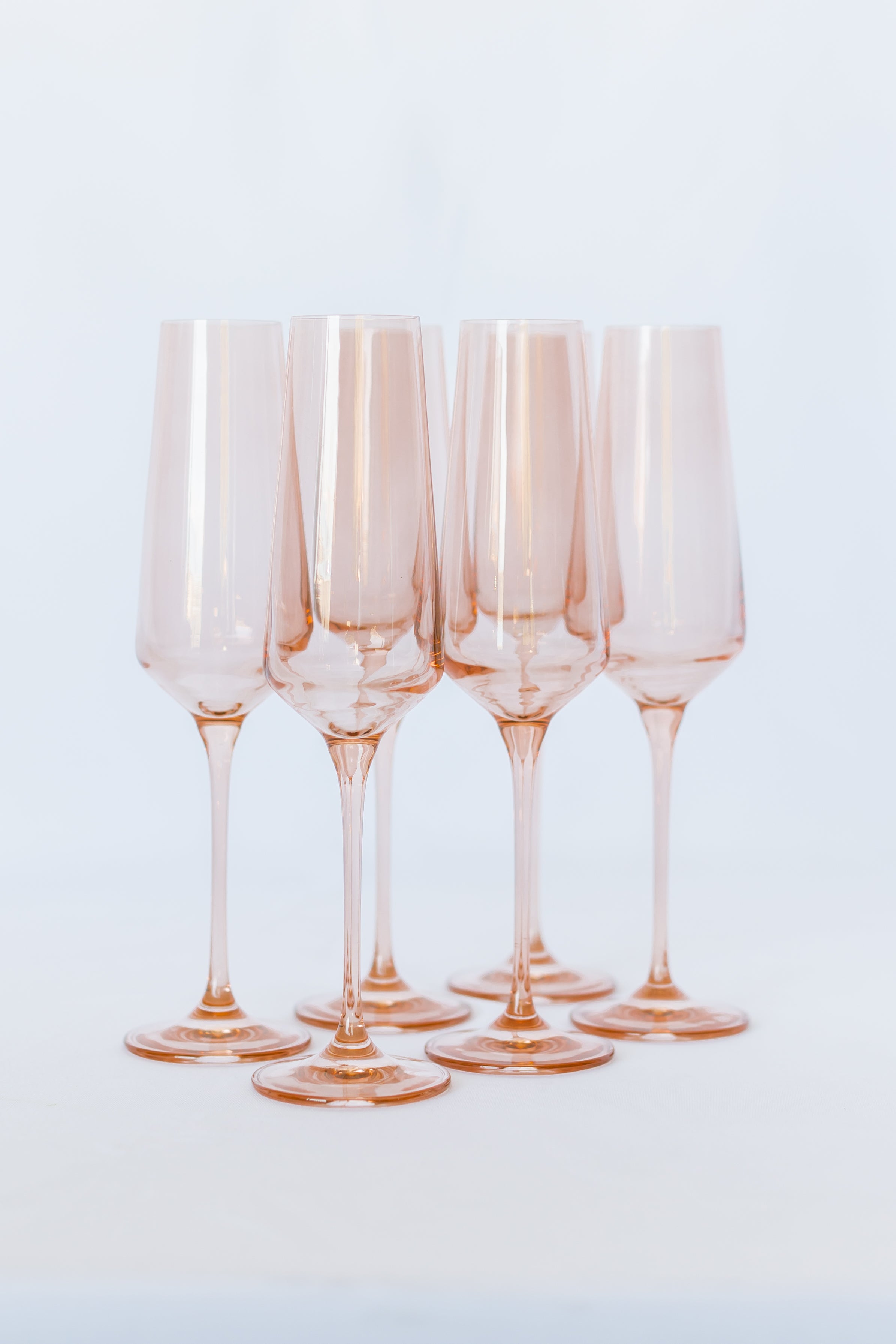 Estelle Colored Champagne Flute - Set of 6 {Blush Pink}