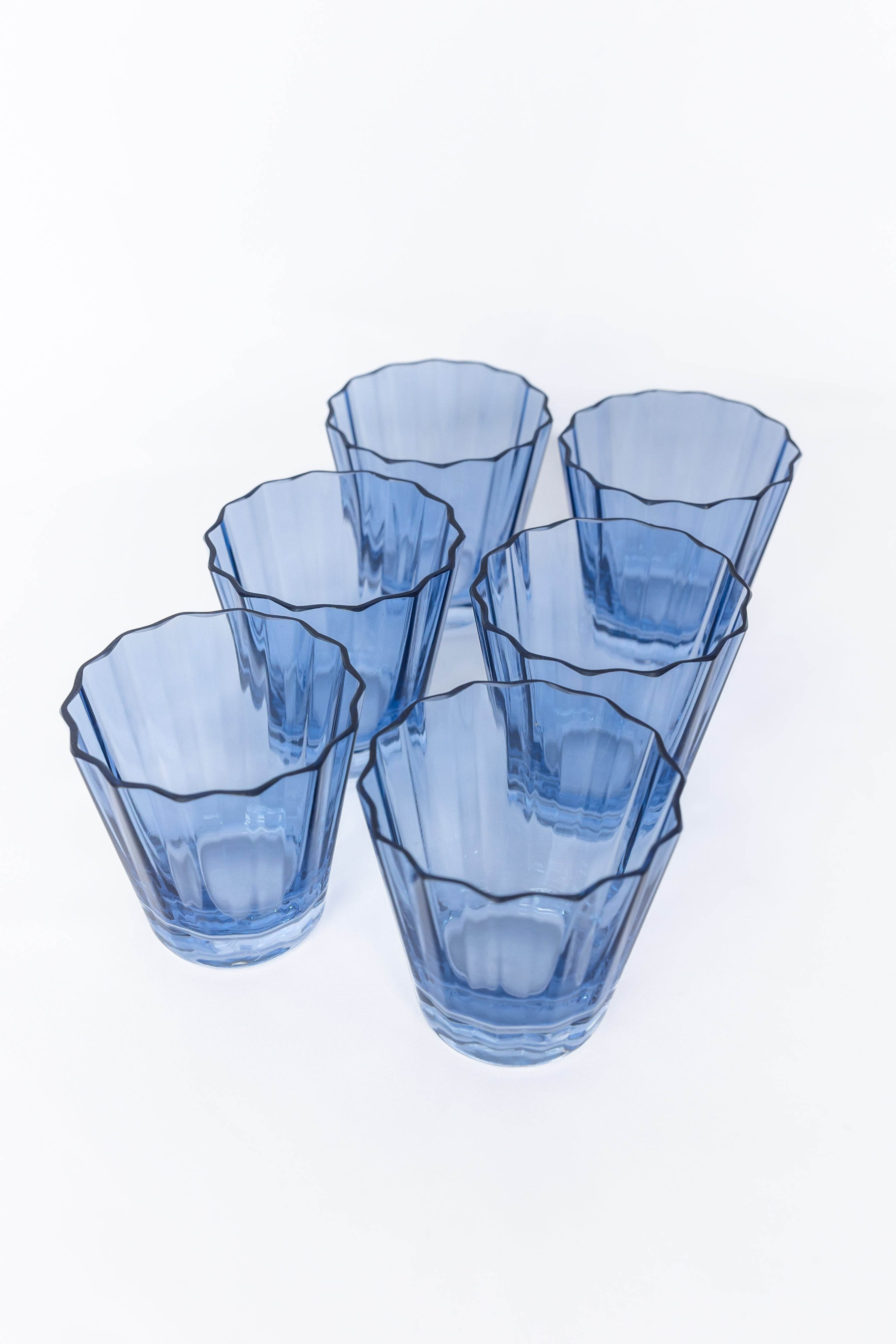 Estelle Colored Sunday Low Balls - Set of 6 {Cobalt Blue}