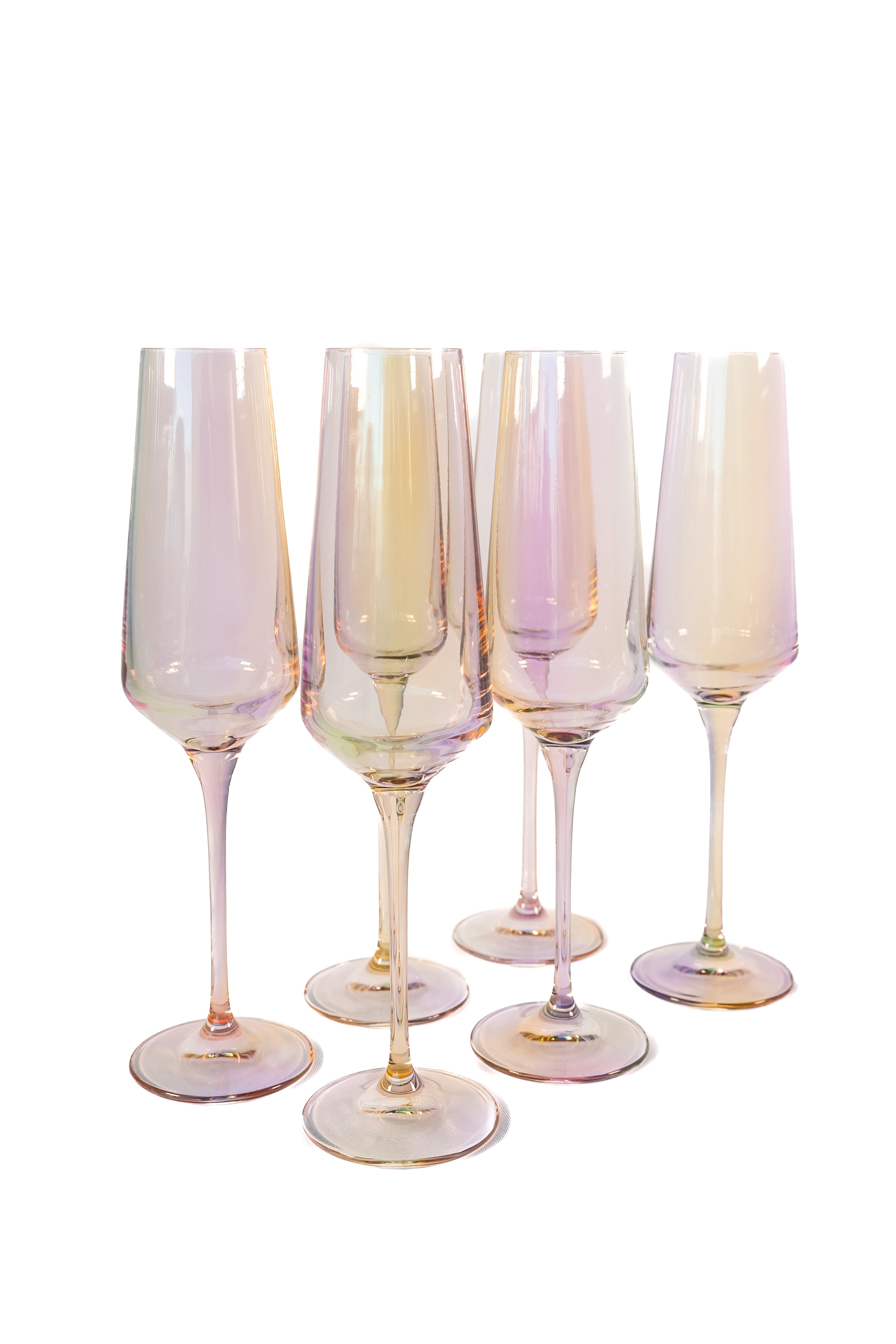 Estelle Colored Champagne Flute - Set of 6 {Iridescent}