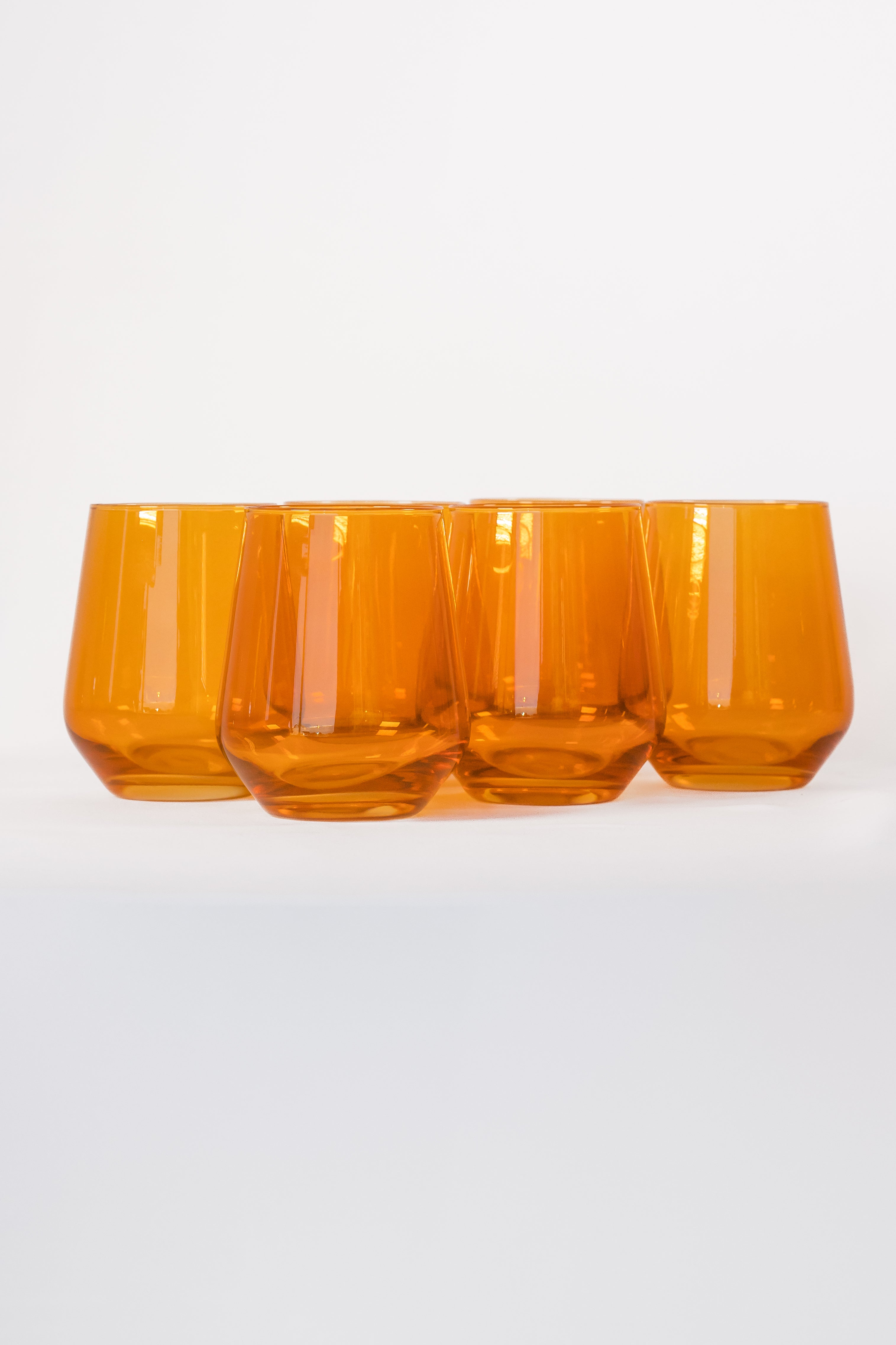 Estelle Colored Wine Stemless - Set of 6 {Butterscotch}