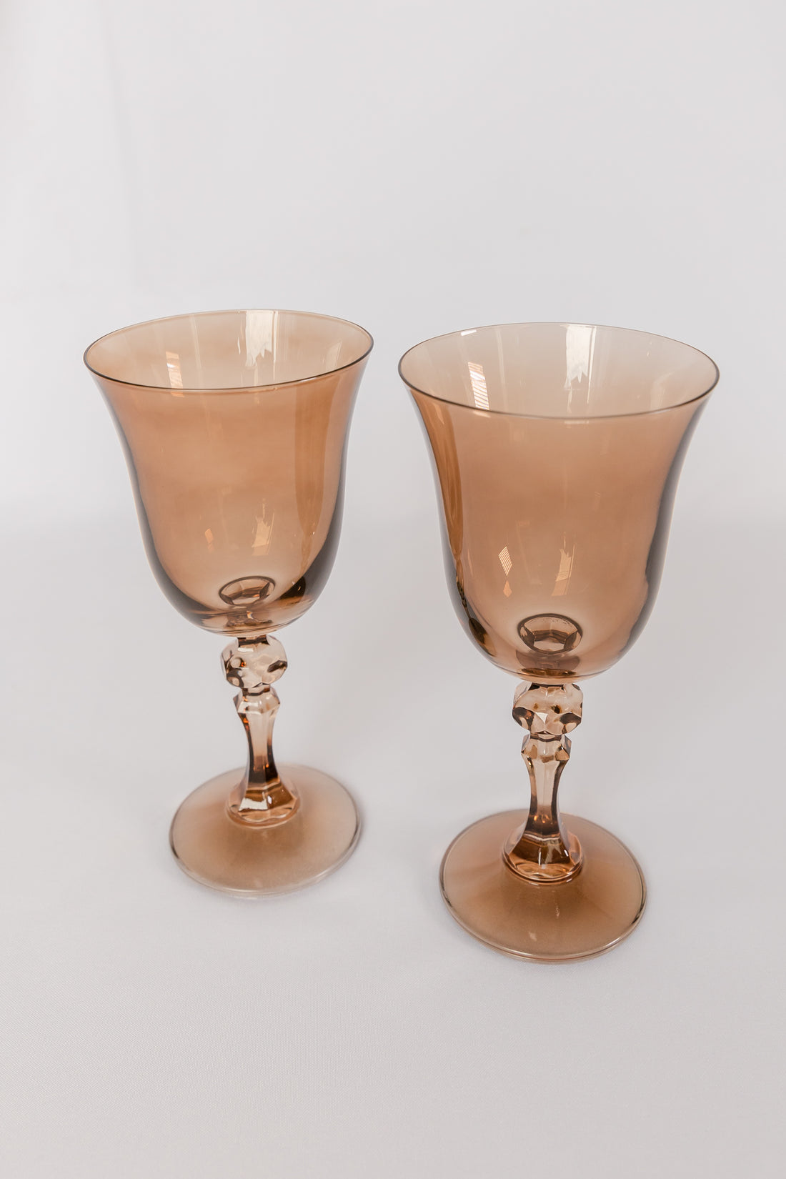 Estelle Colored Regal Goblet - Set of 2 {Mocha Mousse (Our Amber Smoke)}