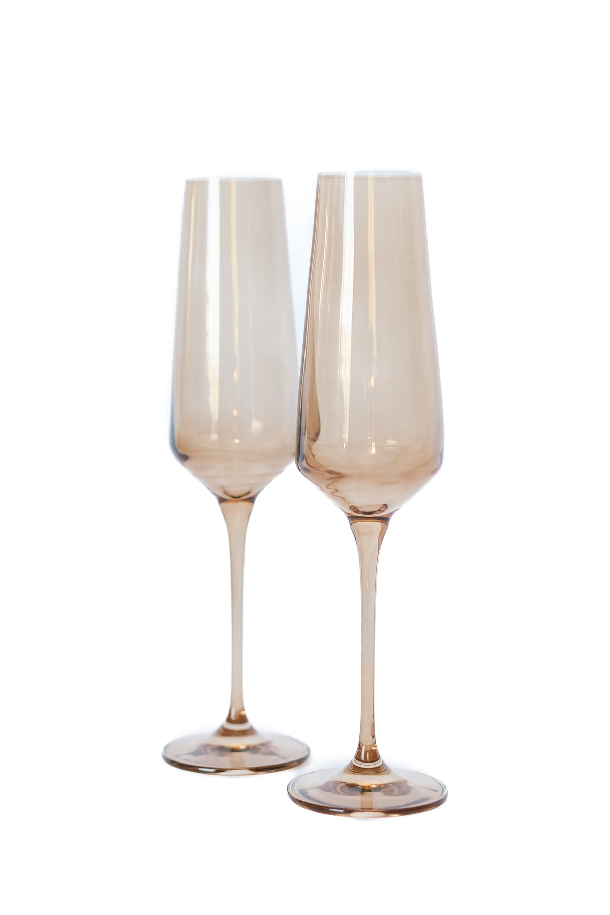 Estelle Colored Champagne Flute - Set of 2 {Mocha Mousse (Our Amber Smoke)}