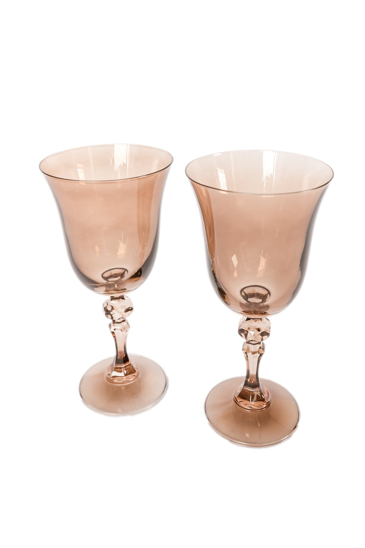Estelle Colored Regal Goblet - Set of 2 {Mocha Mousse (Our Amber Smoke)}