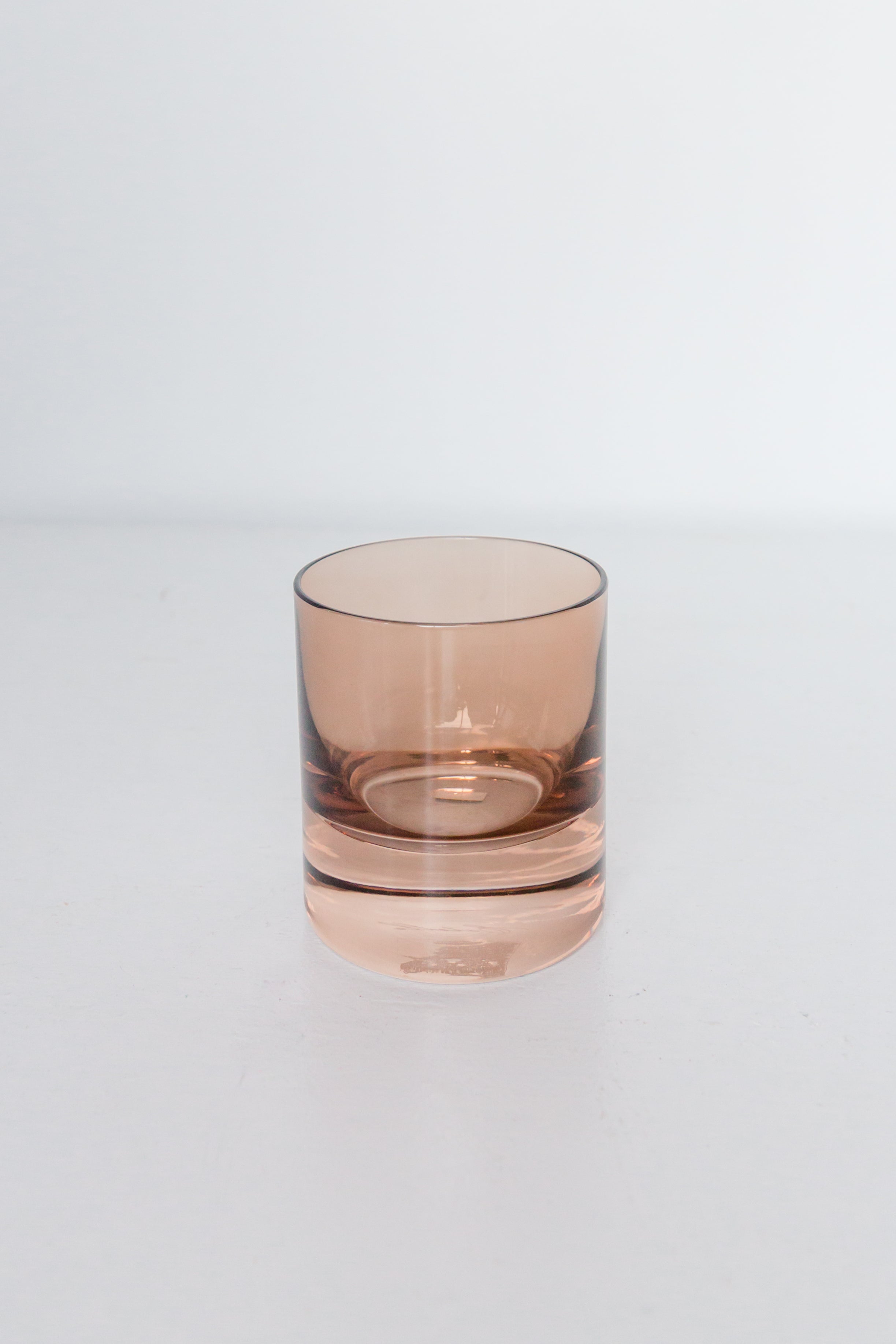 Estelle Colored Rocks Glass - Set of 2 {Amber Smoke}
