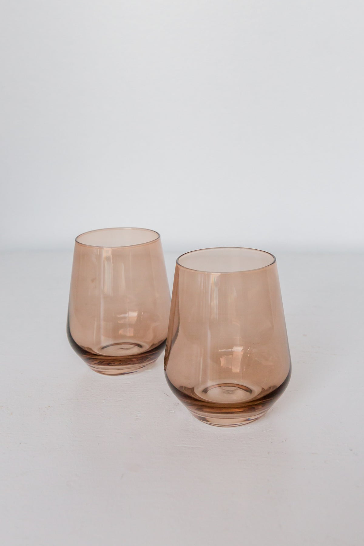 Estelle Colored Wine Stemless - Set of 6 {Mocha Mousse (Our Amber Smoke)}