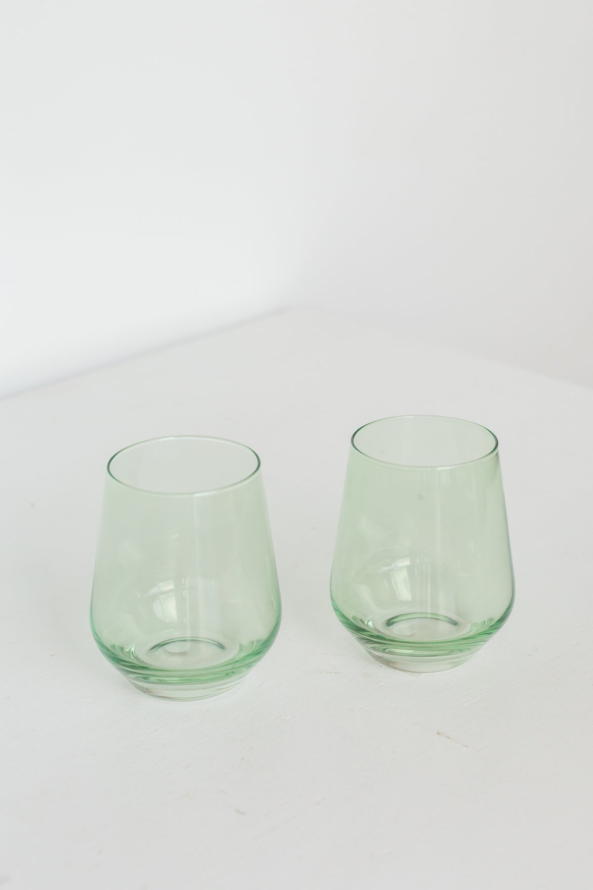 Estelle Colored Wine Stemless - Set of 6 {Mint Green}