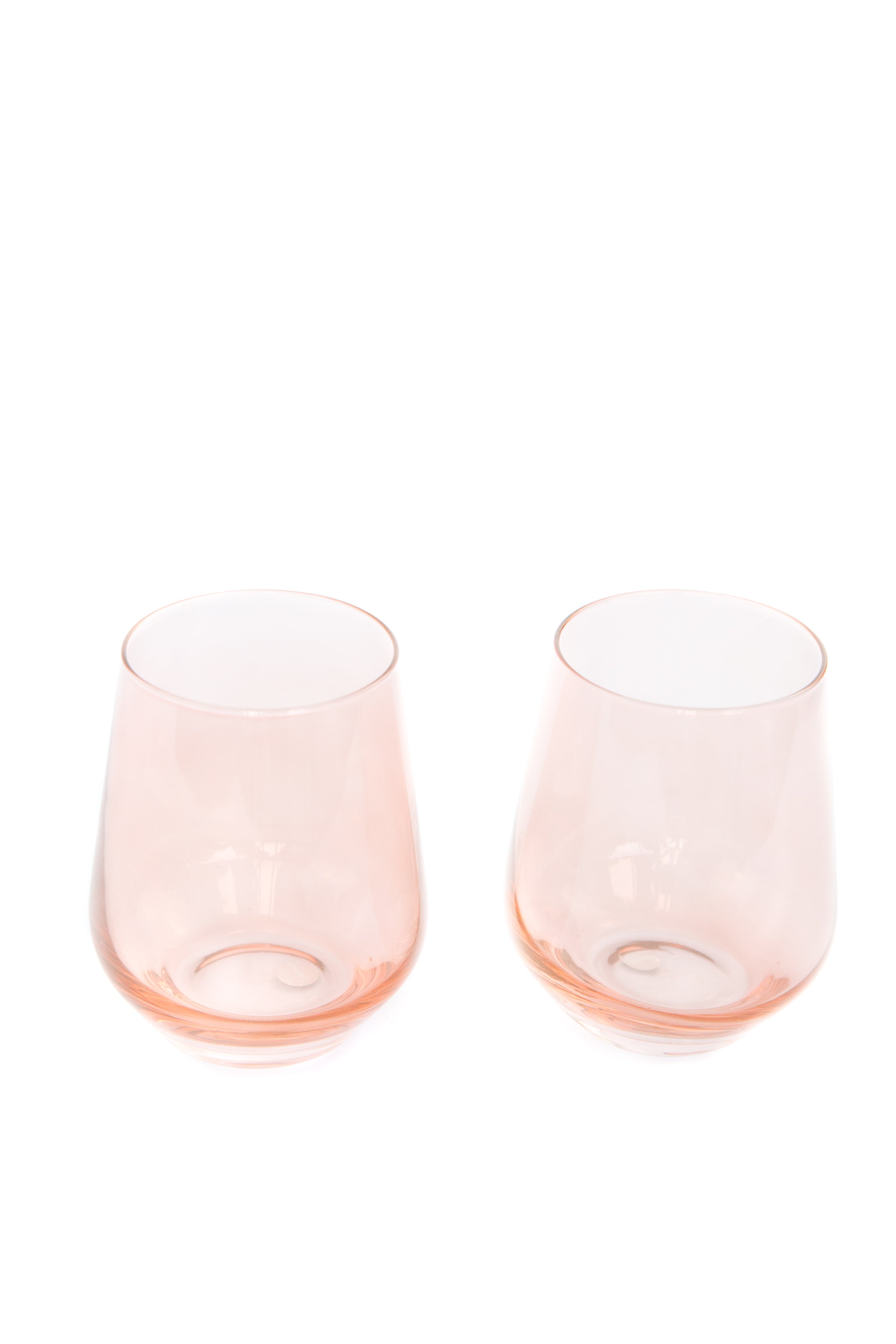 Estelle Colored Wine Stemless - Set of 2 {Blush Pink}