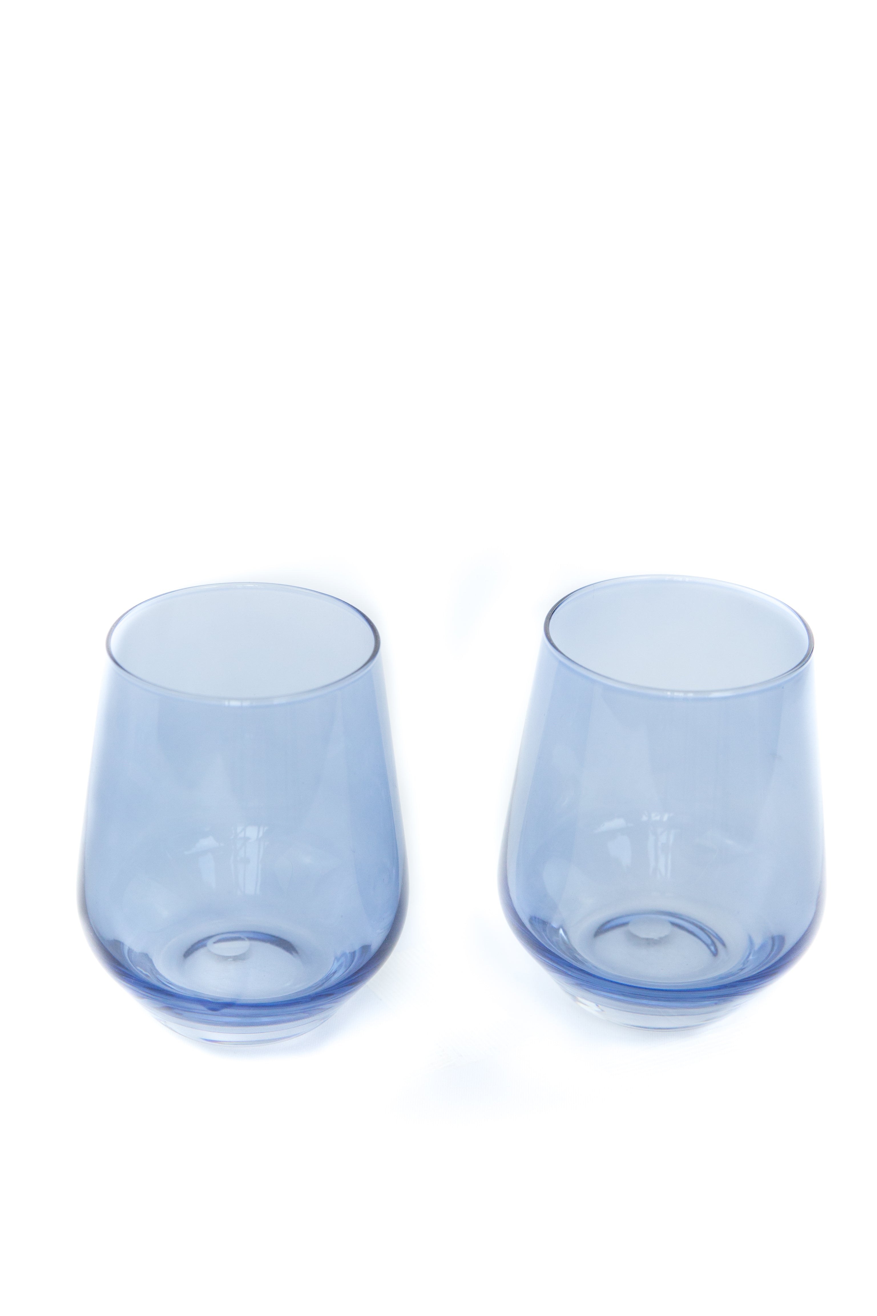 Estelle Colored Wine Stemless - Set of 2 {Cobalt Blue}