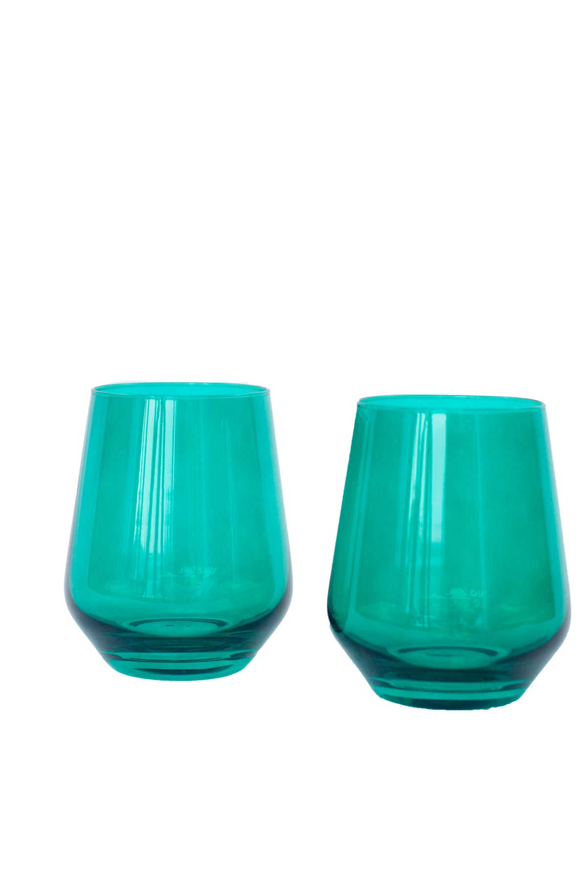 Estelle Colored Wine Stemless - Set of 6 {Emerald Green}