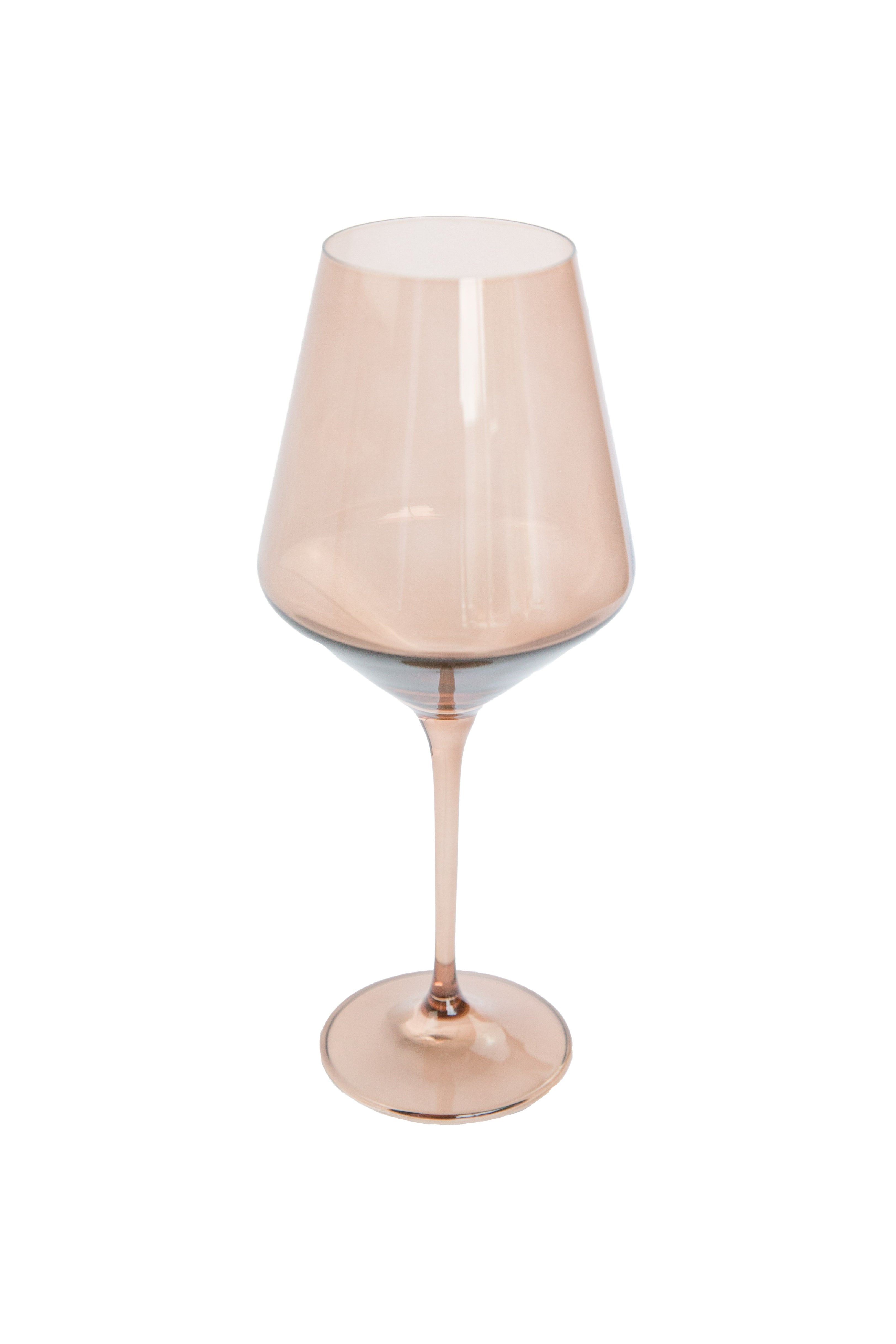 Estelle Colored Wine Stemware - Set of 2 {Mocha Mousse (Our Amber Smoke)}
