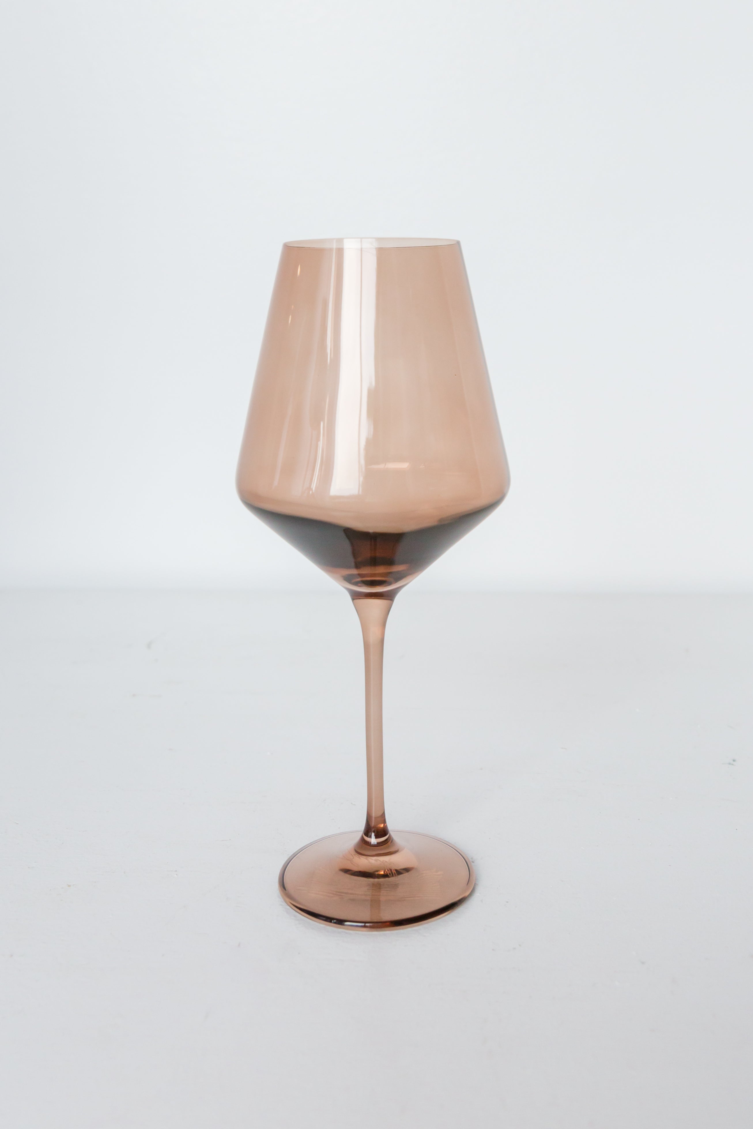 Estelle Colored Wine Stemware - Set of 2 {Mocha Mousse (Our Amber Smoke)}