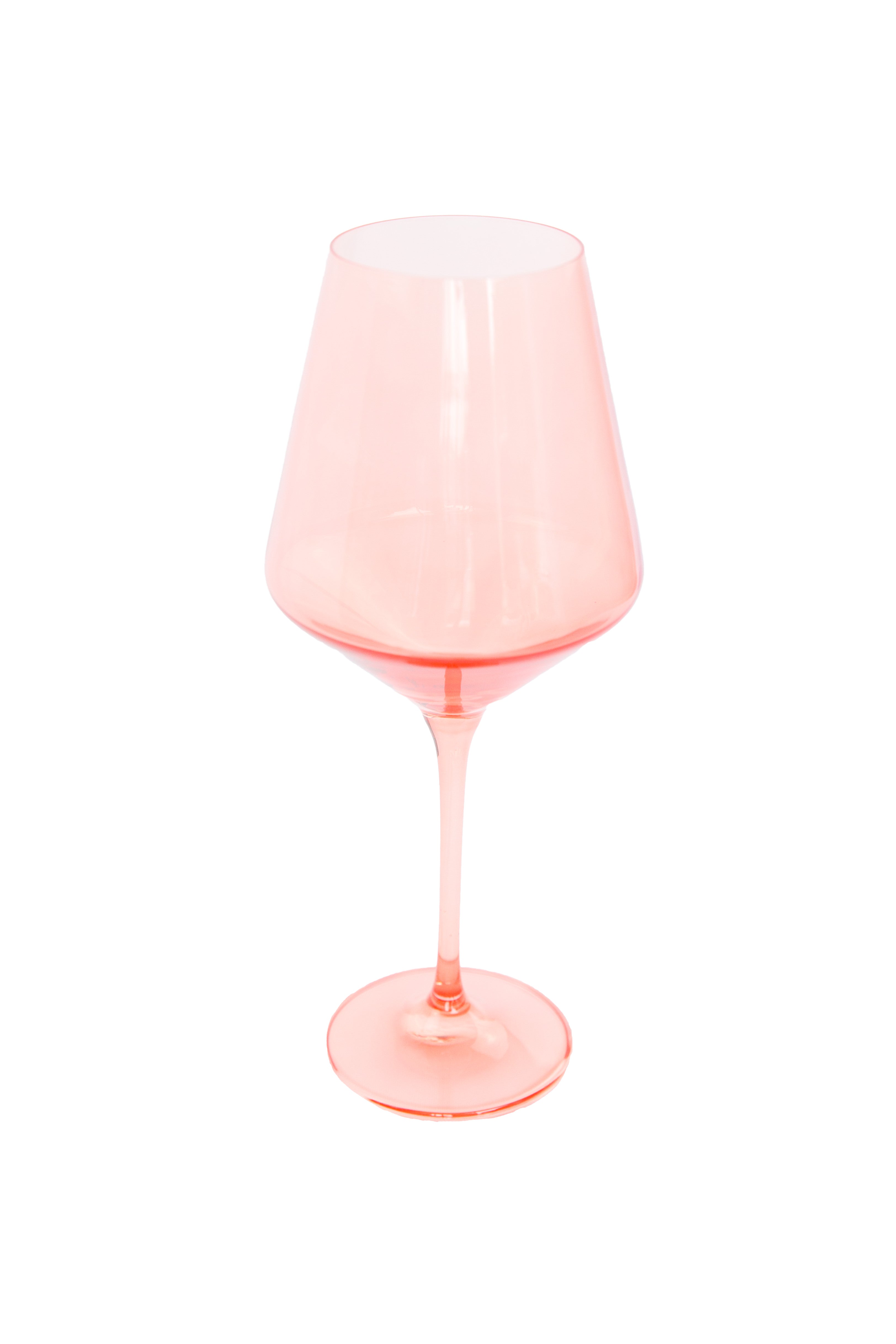 Estelle Colored Wine Stemware - Set of 2 {Coral Peach Pink}