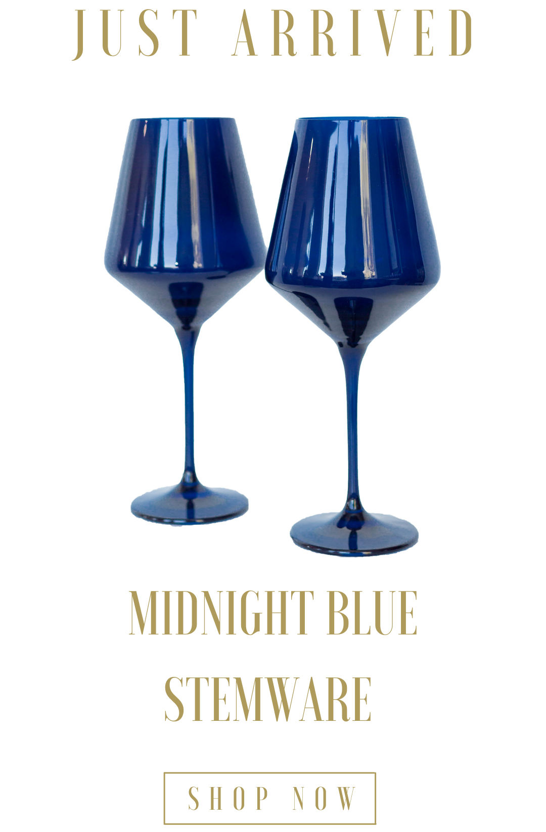 Just Arrived: Midnight Blue Stemware + More Colors Restocked