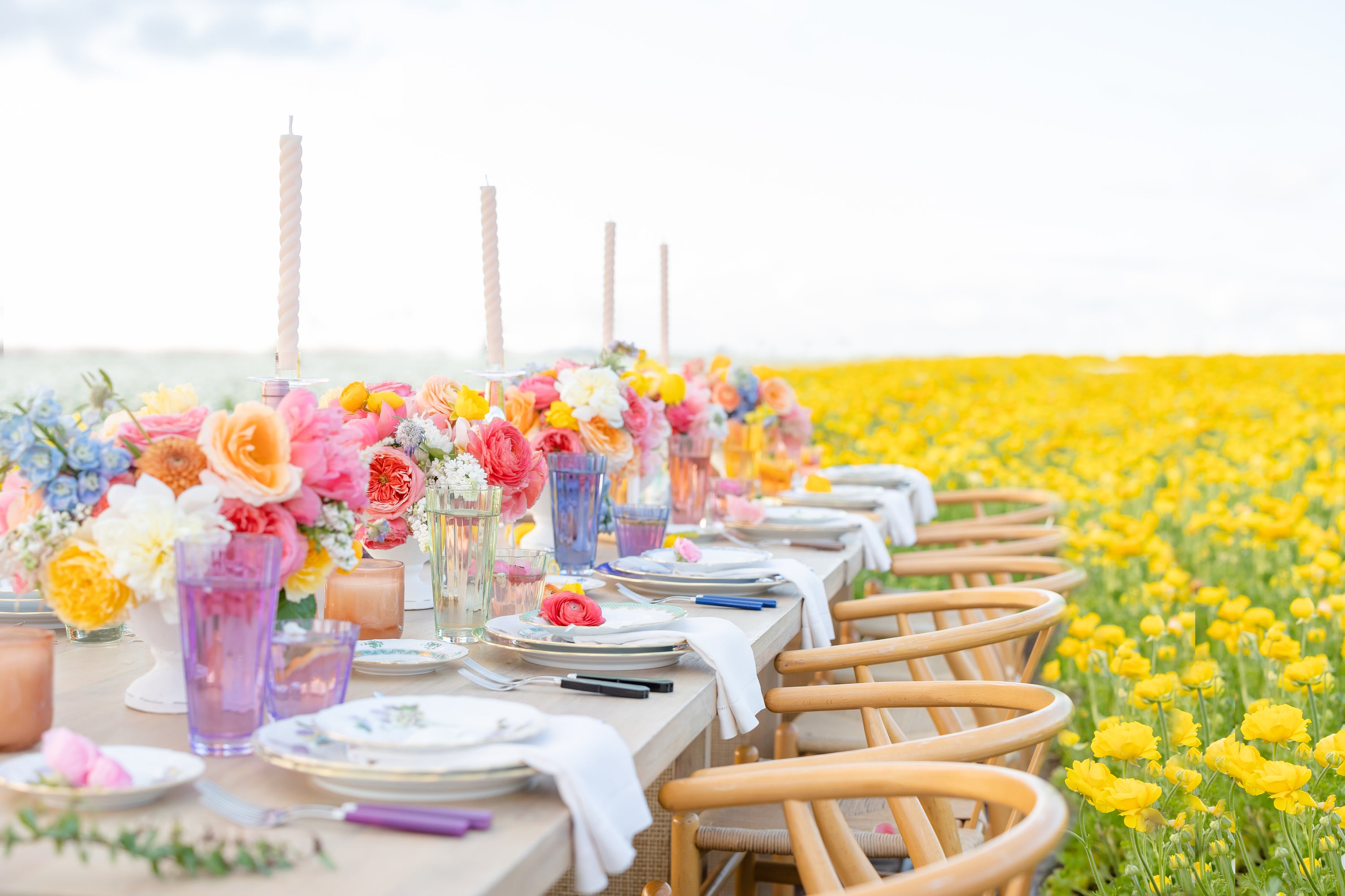Spring Tablescape - The Flower Fields