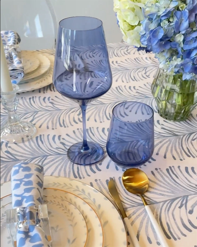 Blue & White Spring Tablescape