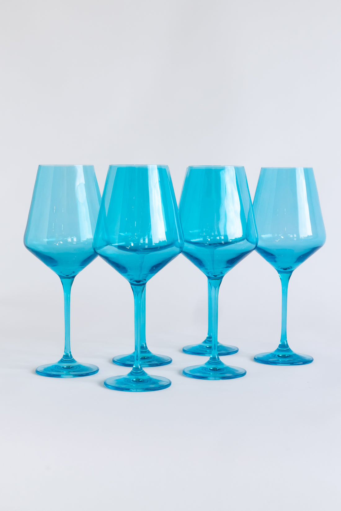 Estelle Colored Wine Stemware - Set of 6 {Ocean Blue}