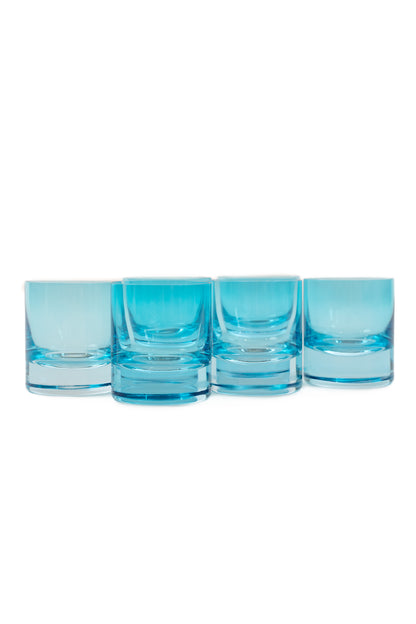 Estelle Colored Rocks Glass - Set of 6 {Ocean Blue}