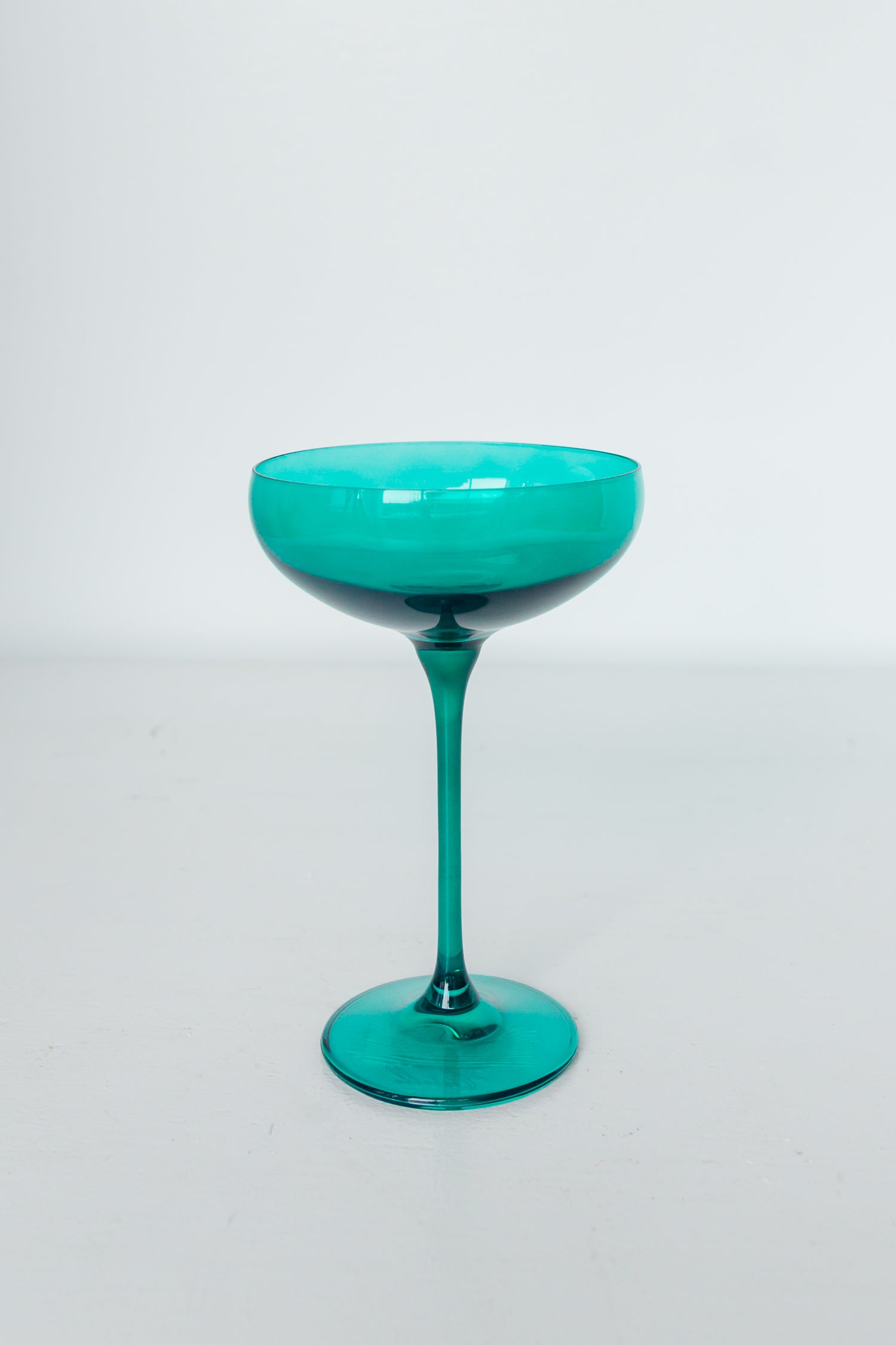 Estelle Colored Champagne Coupe Stemware - Set of 2 {Emerald Green}