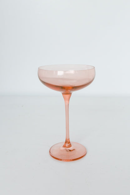 Estelle Colored Champagne Coupe Stemware - Set of 2 {Blush Pink}