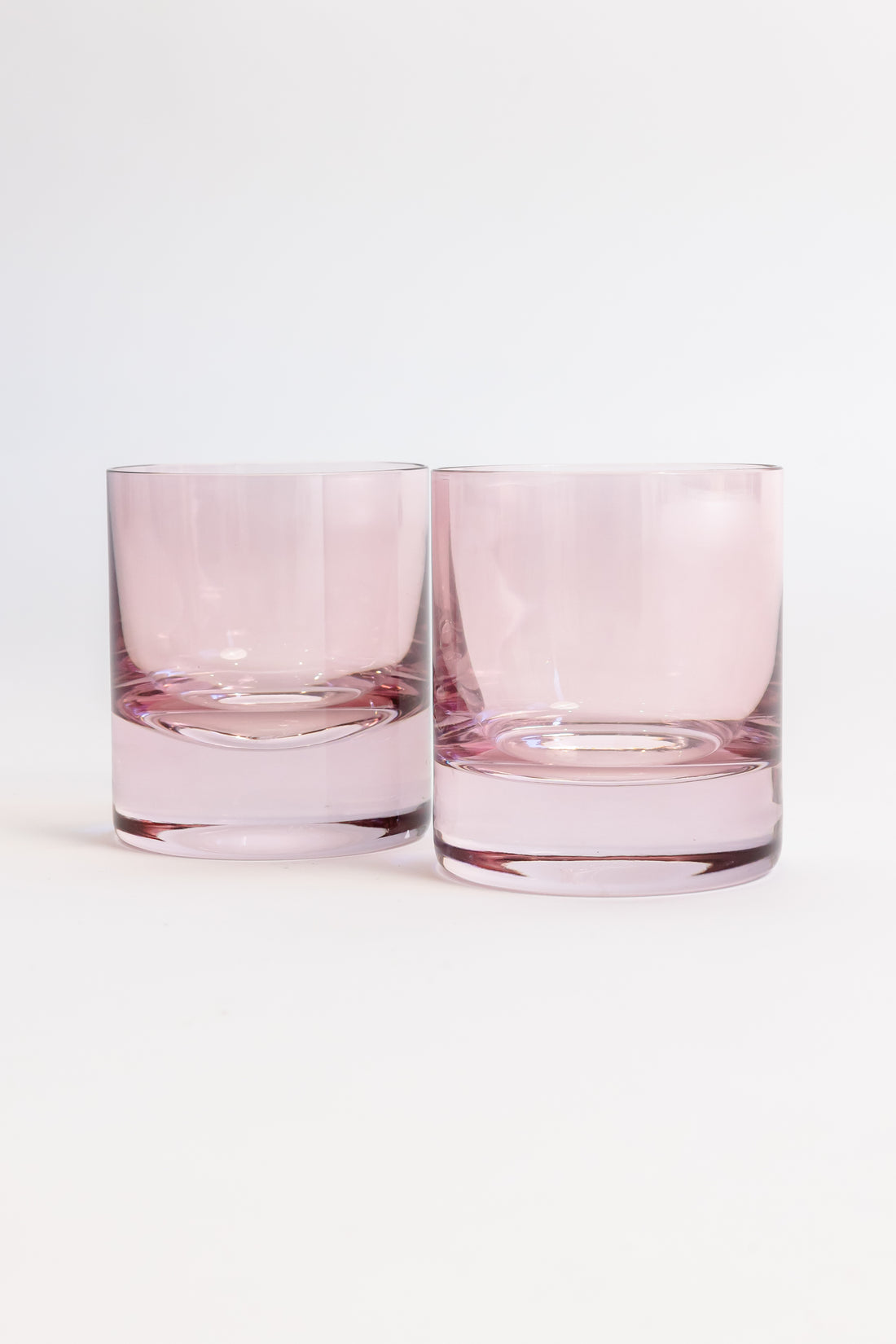 Estelle Colored Rocks Glass - Set of 2 {Rose}